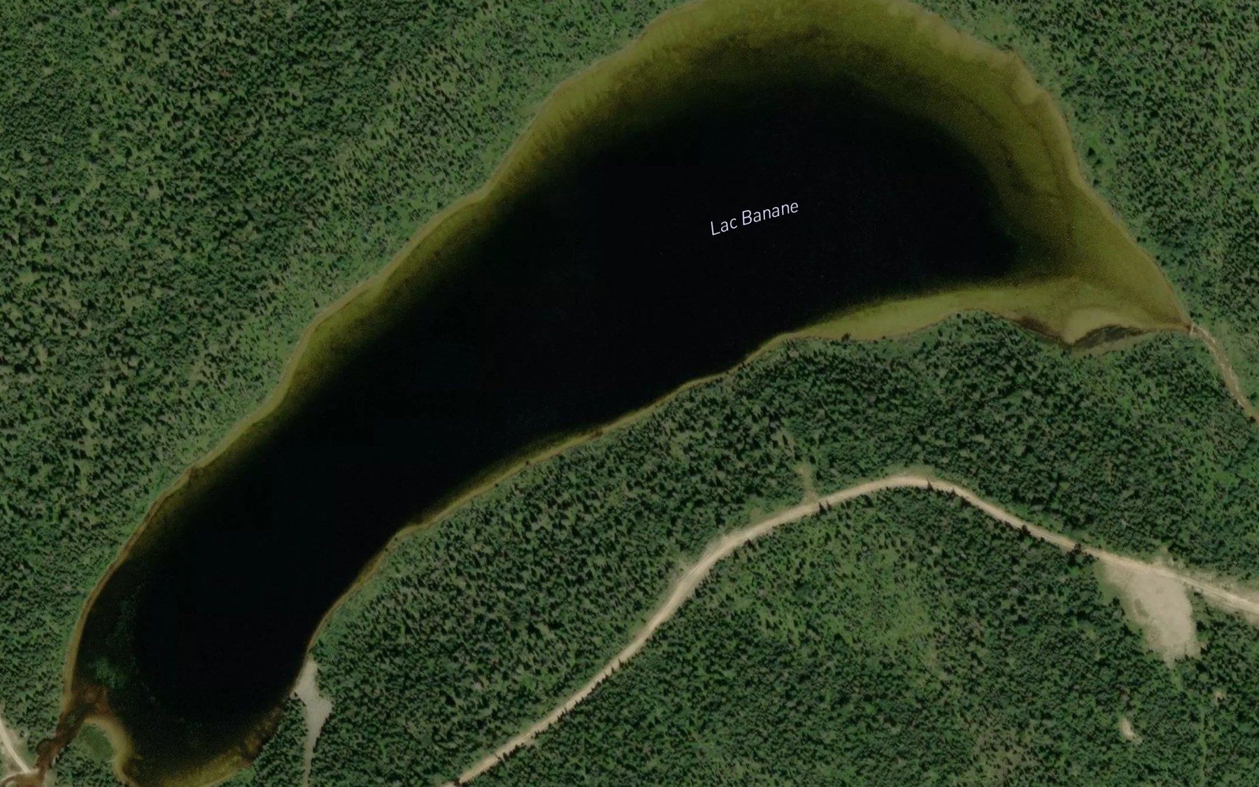 Satellite map of the Lac Banane
