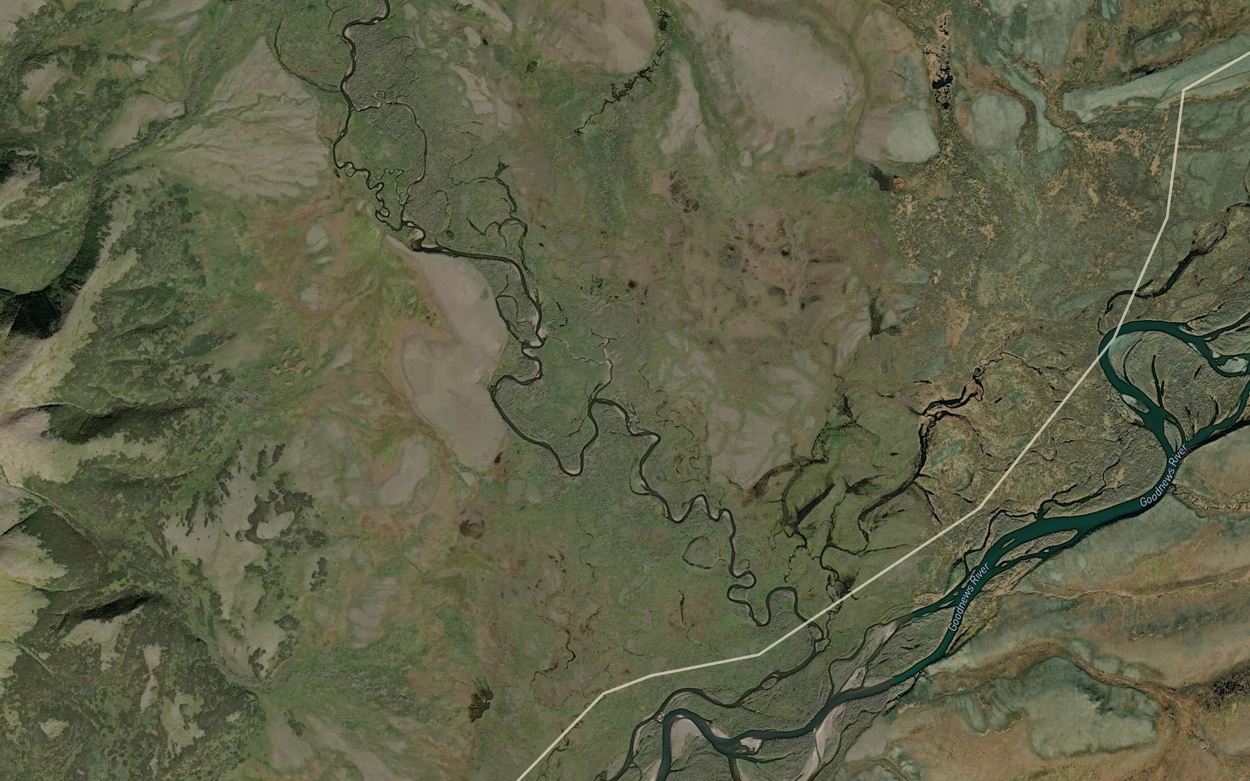 Satellite map of the Native Creek