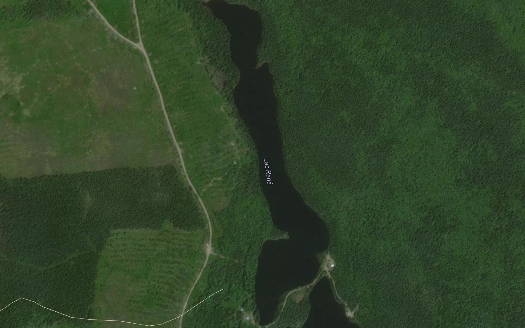 Satellite map of the Lac Rene
