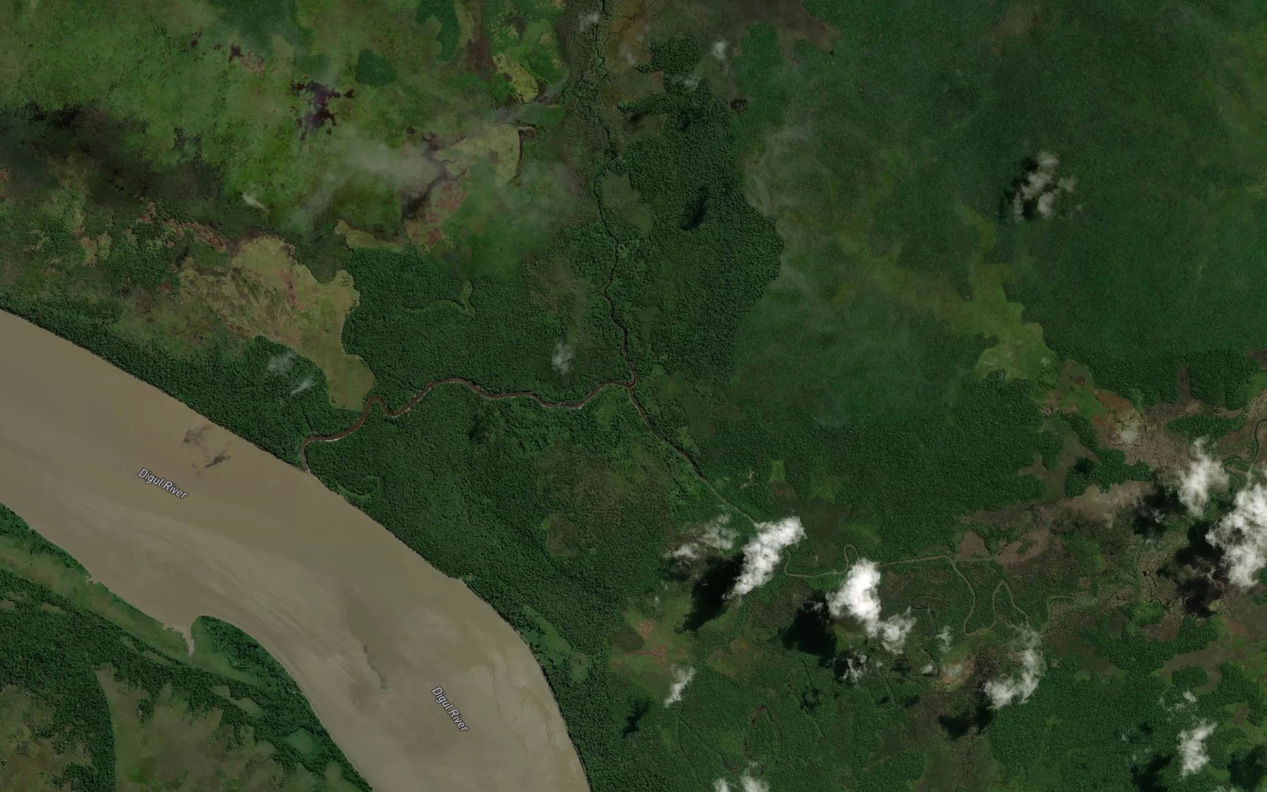 Satellite map of the Sungai Siaka