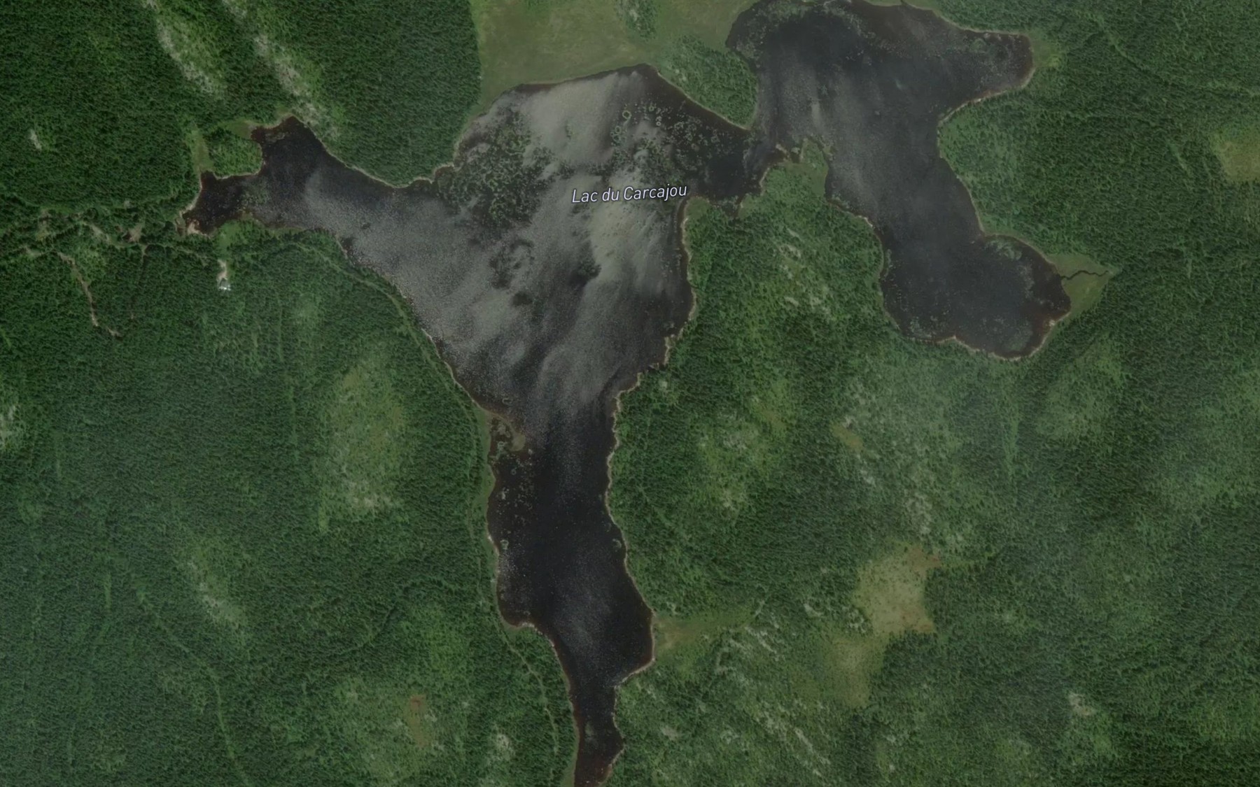 Satellite map of the Lac du Carcajou