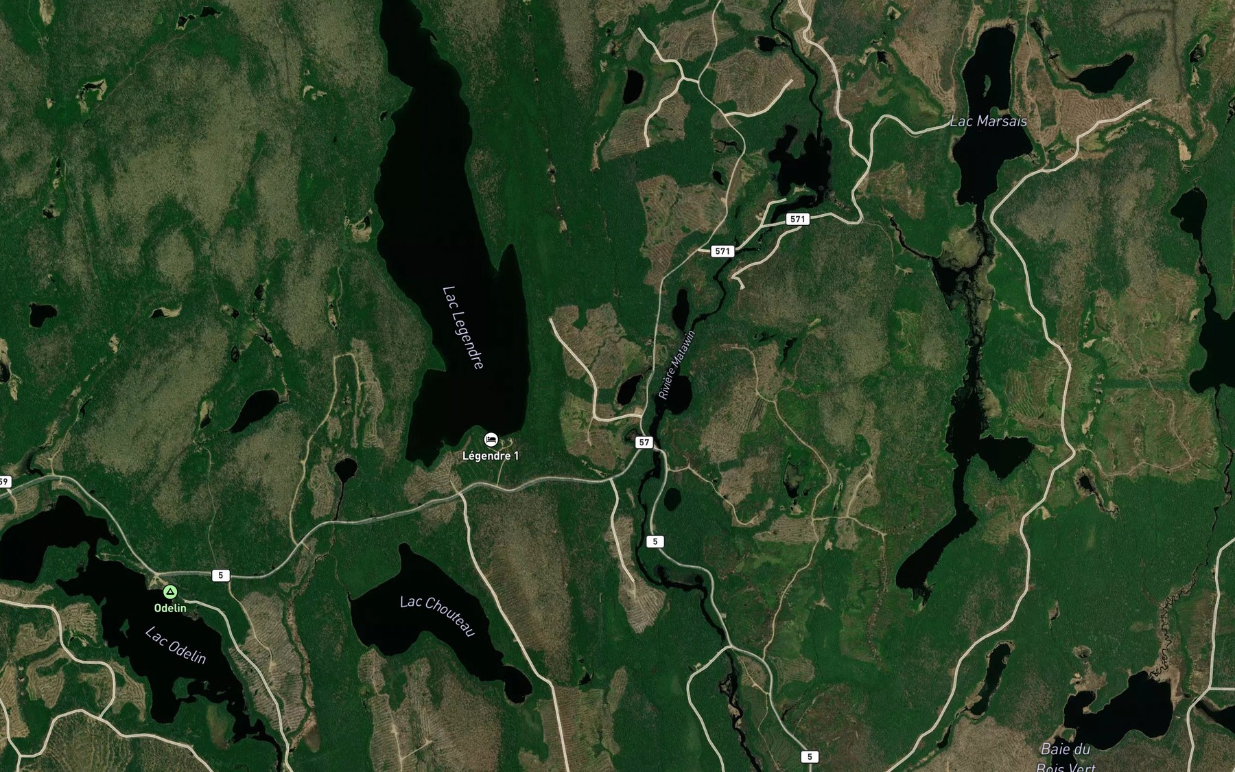Satellite map of the Lac Valreas