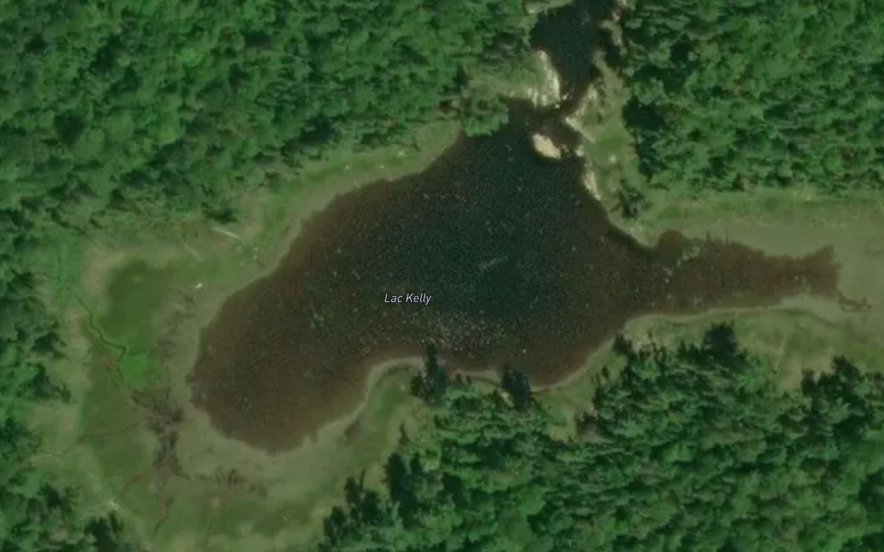 Satellite map of the Lac Kelly