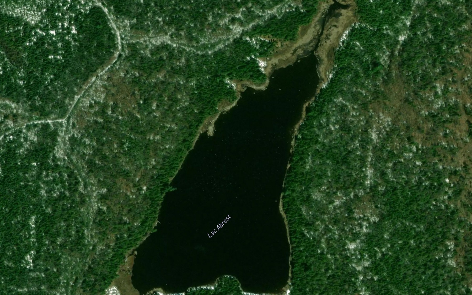 Satellite map of the Lac Abrest
