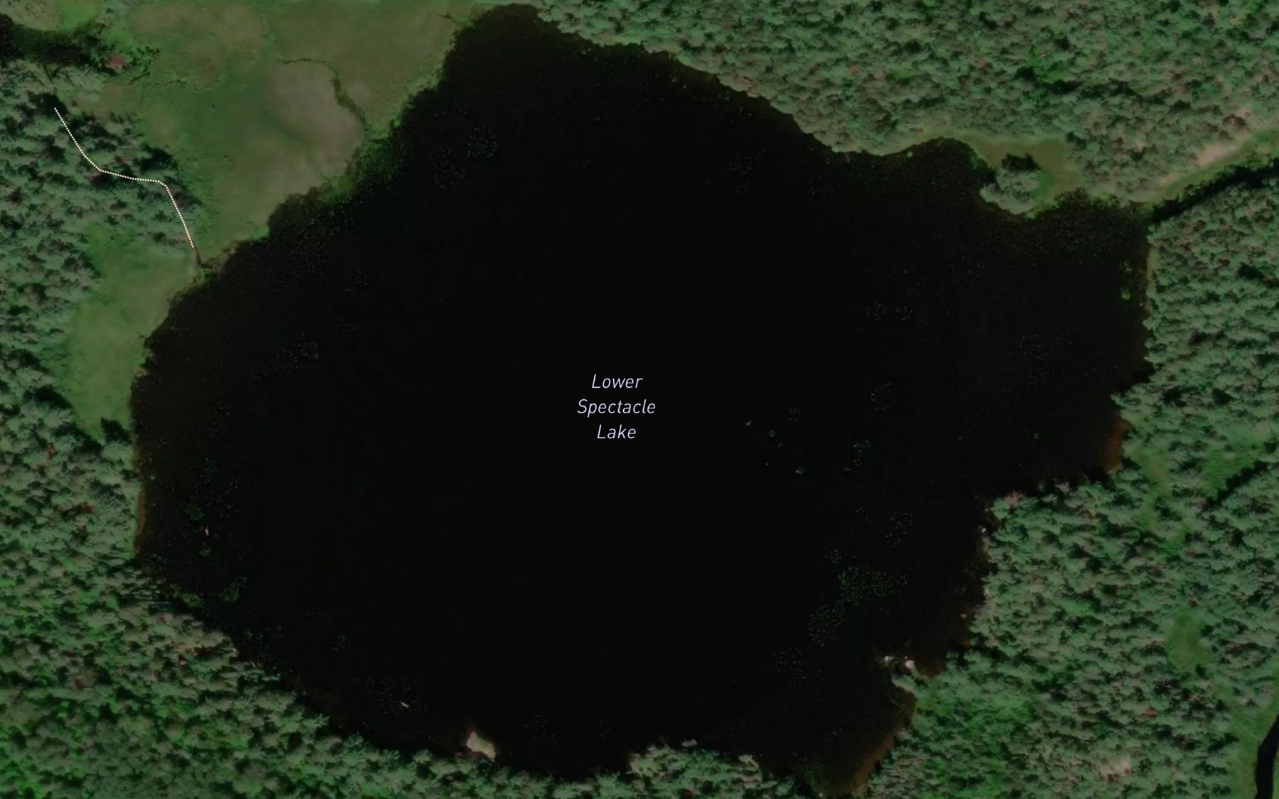 Satellite map of the Lower Spectacle Lake