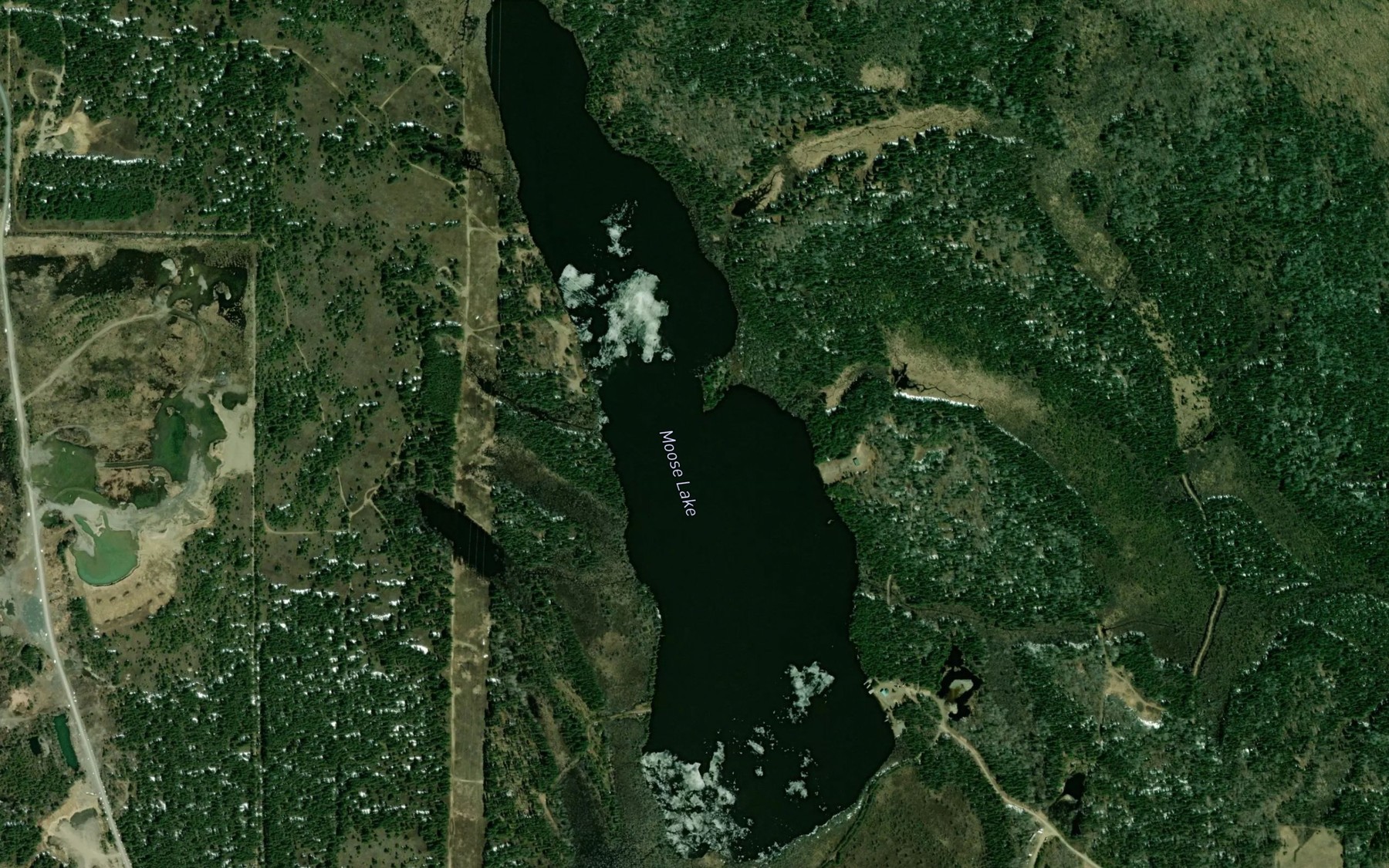 Satellite map of the Moose Lake