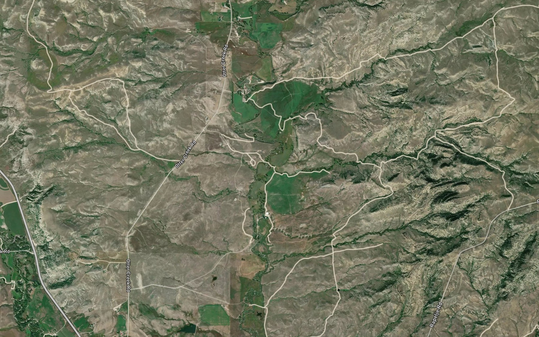 Satellite map of the Old Daves Creek