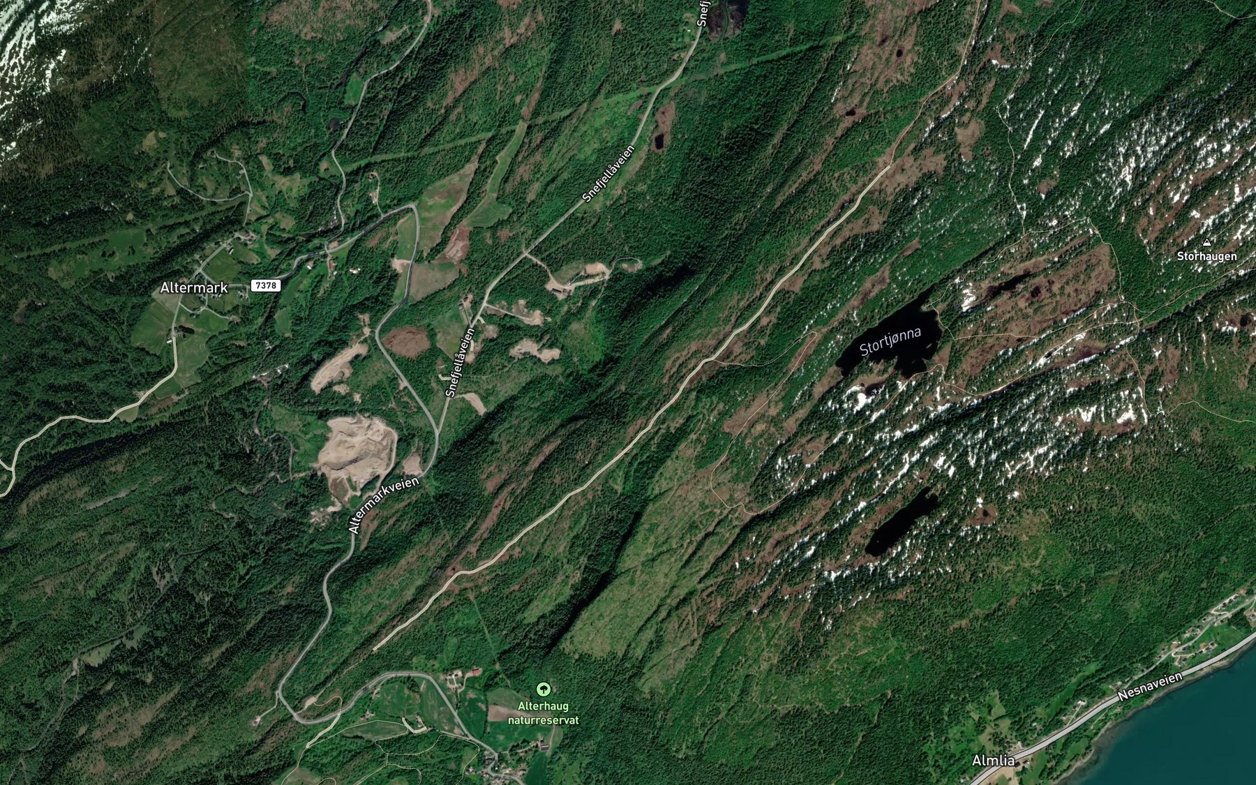 Satellite map of the Keislibekken