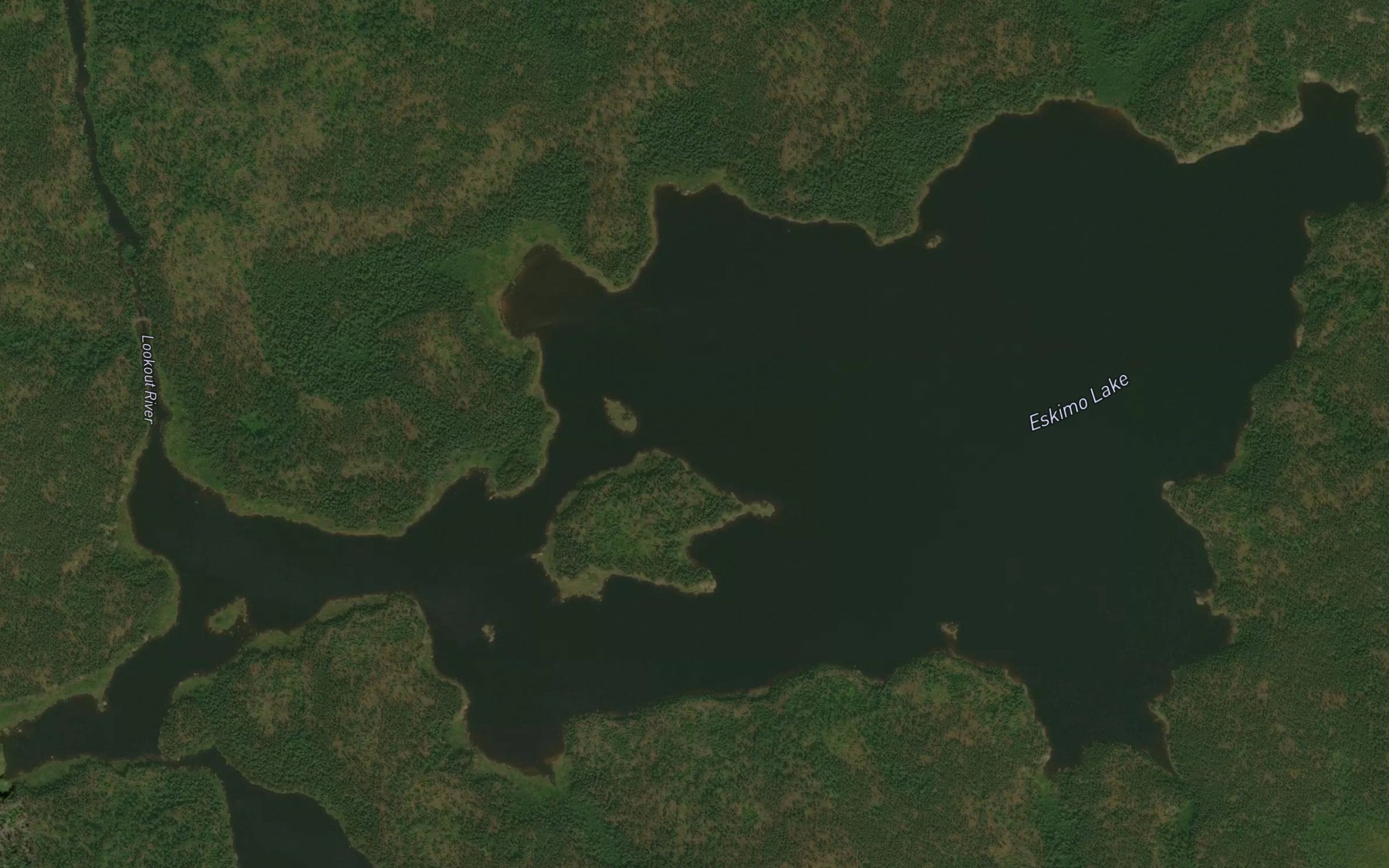 Satellite map of the Eskimo Lake