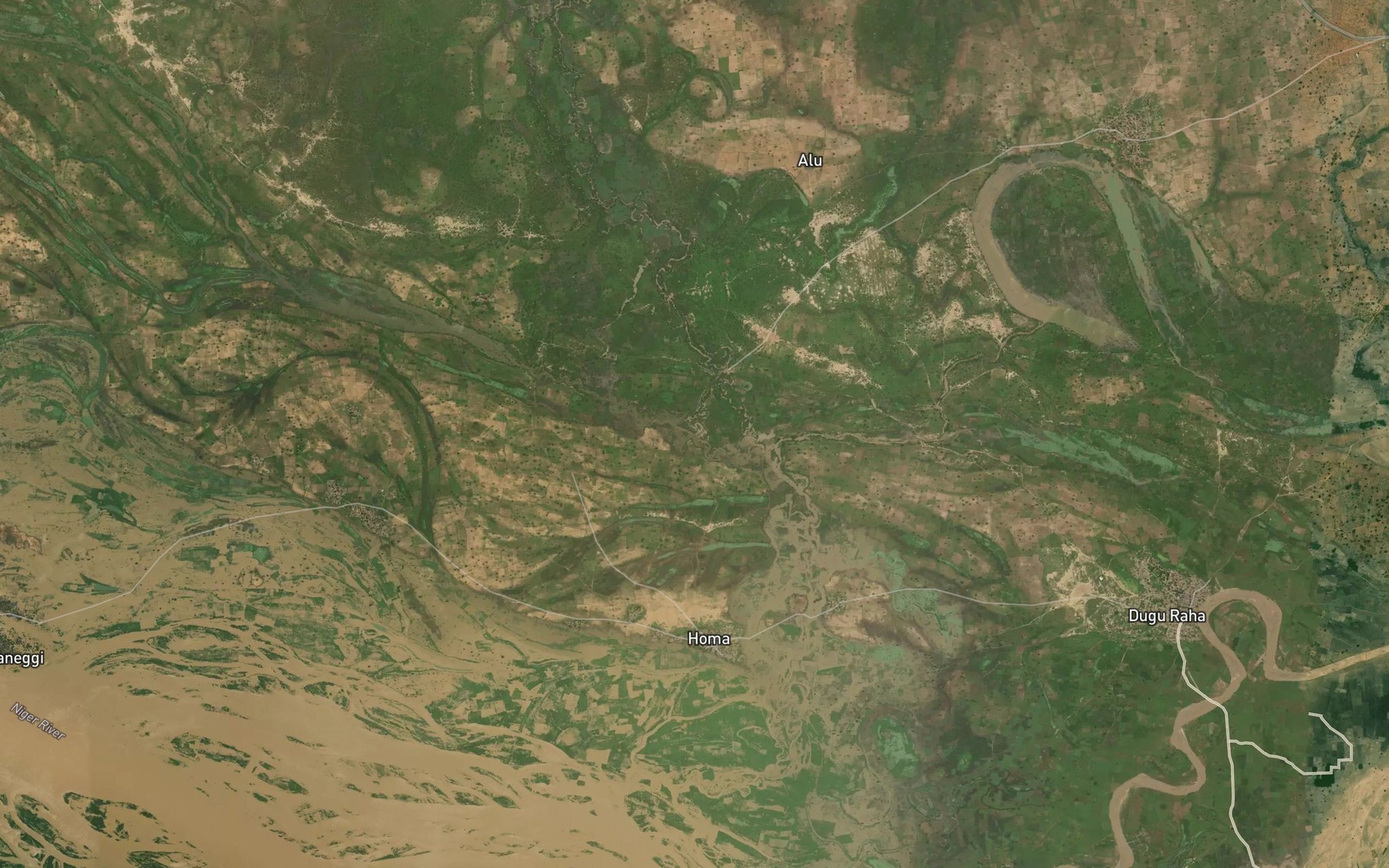 Satellite map of the River Koko