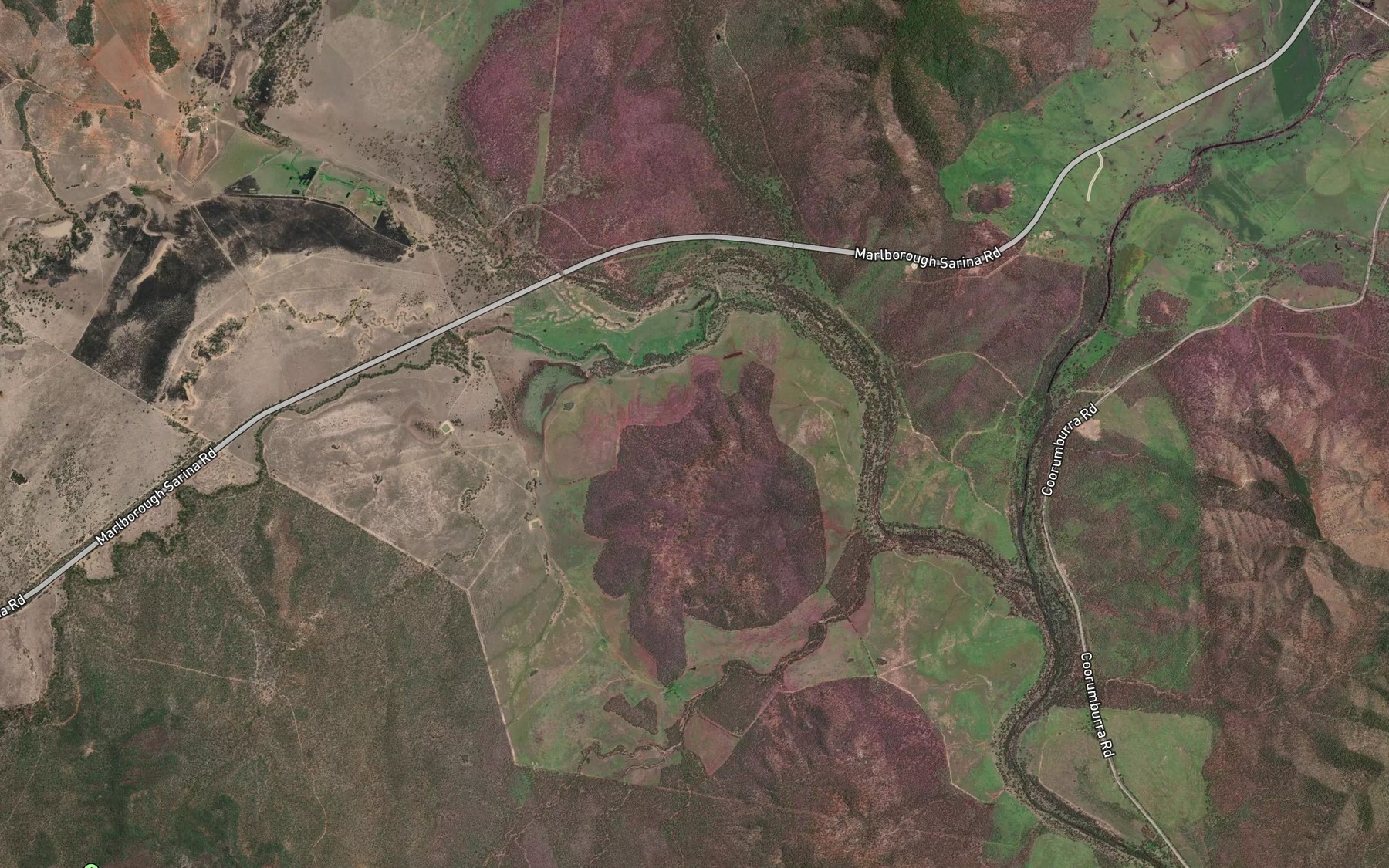 Satellite map of the Redcliffe Creek