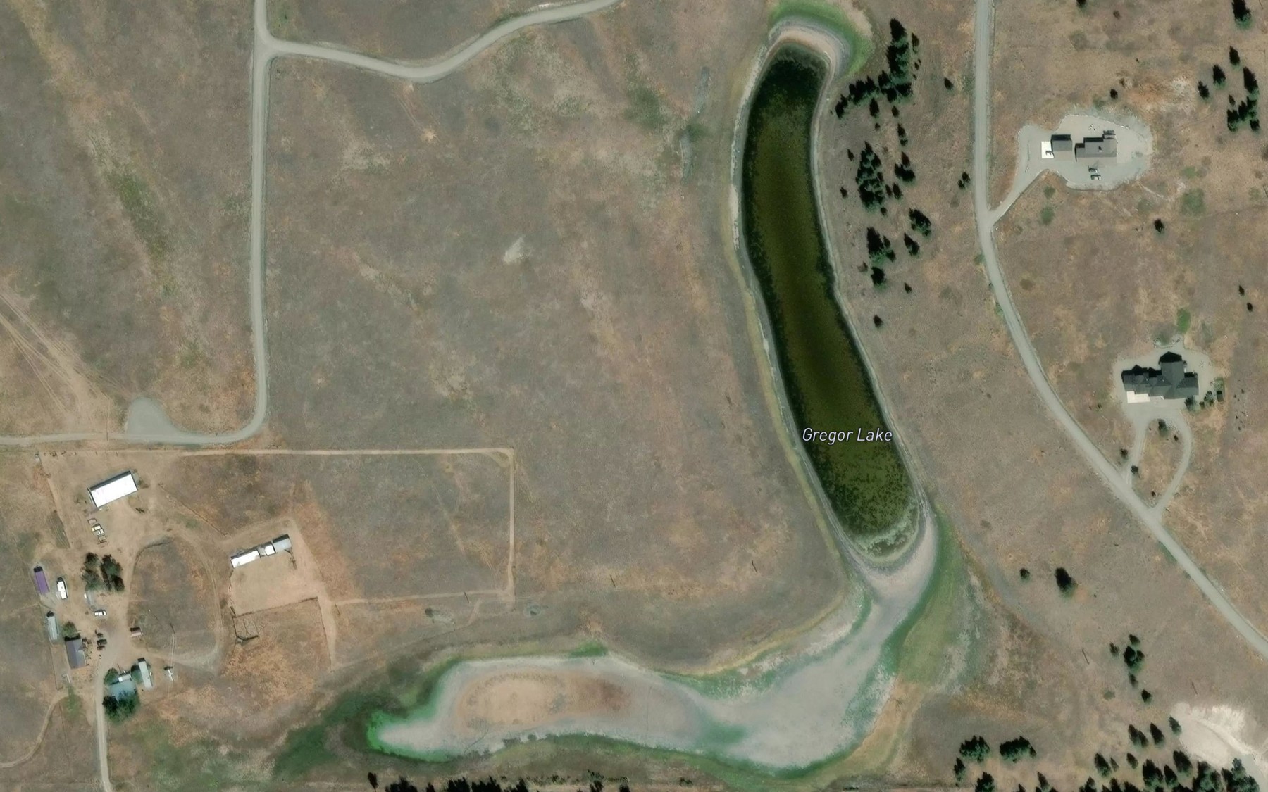 Satellite map of the Gregor Lake