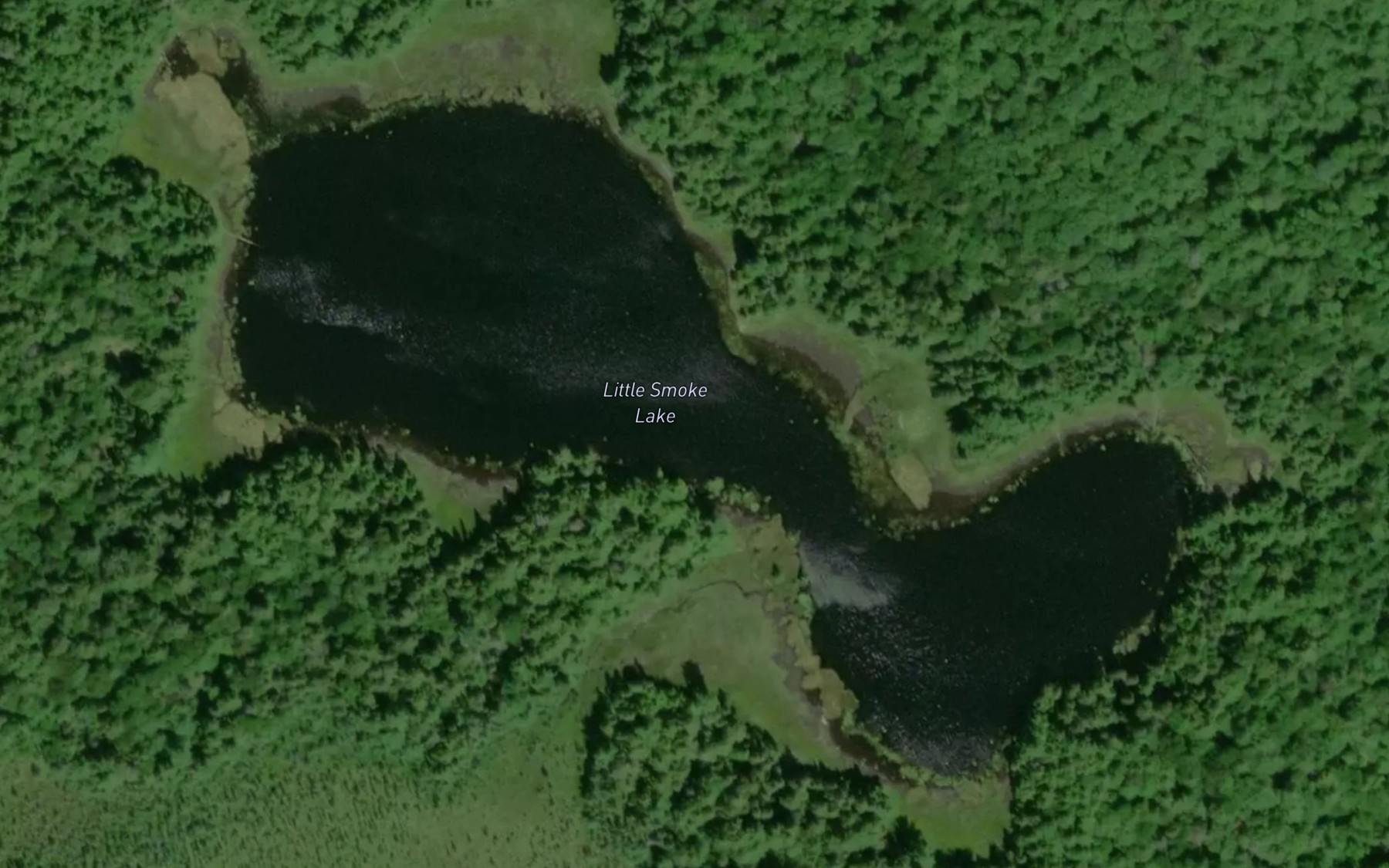 Satellite map of the Little Smoke Lake