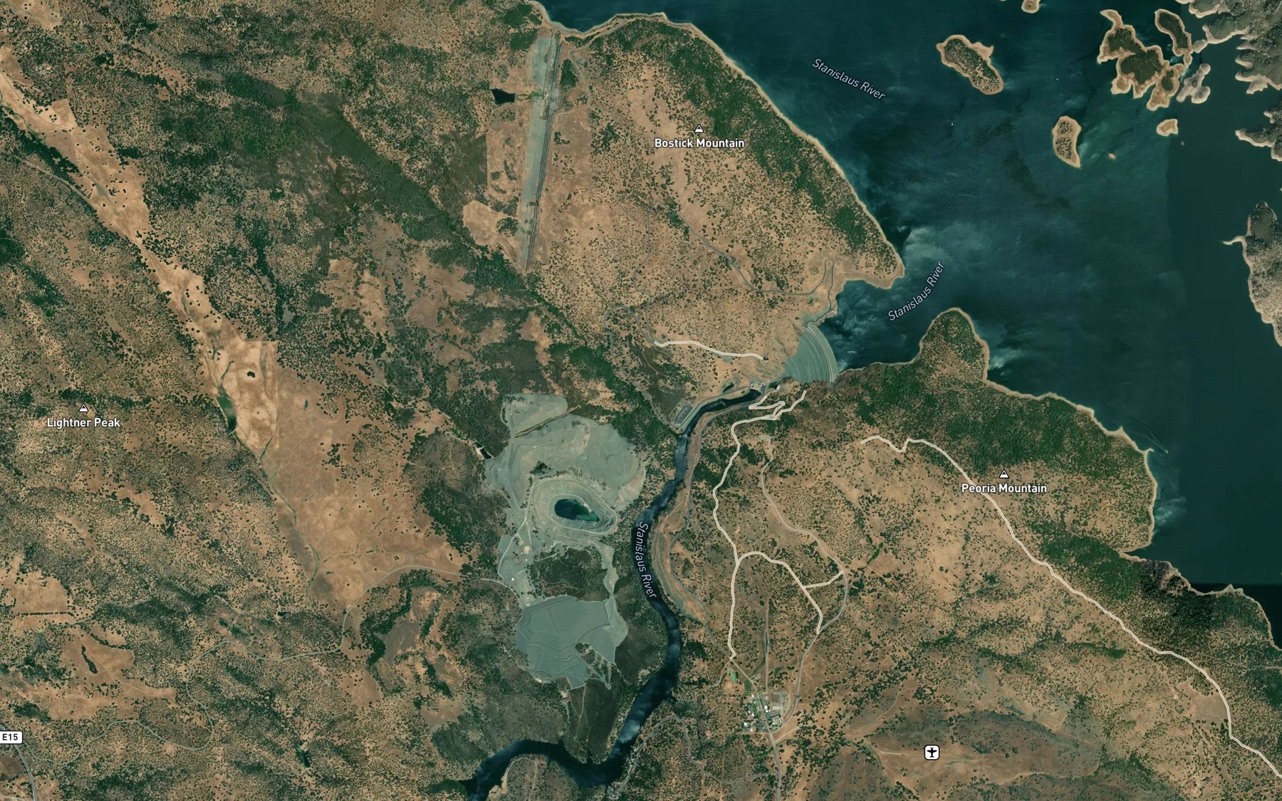 Satellite map of the French Creek