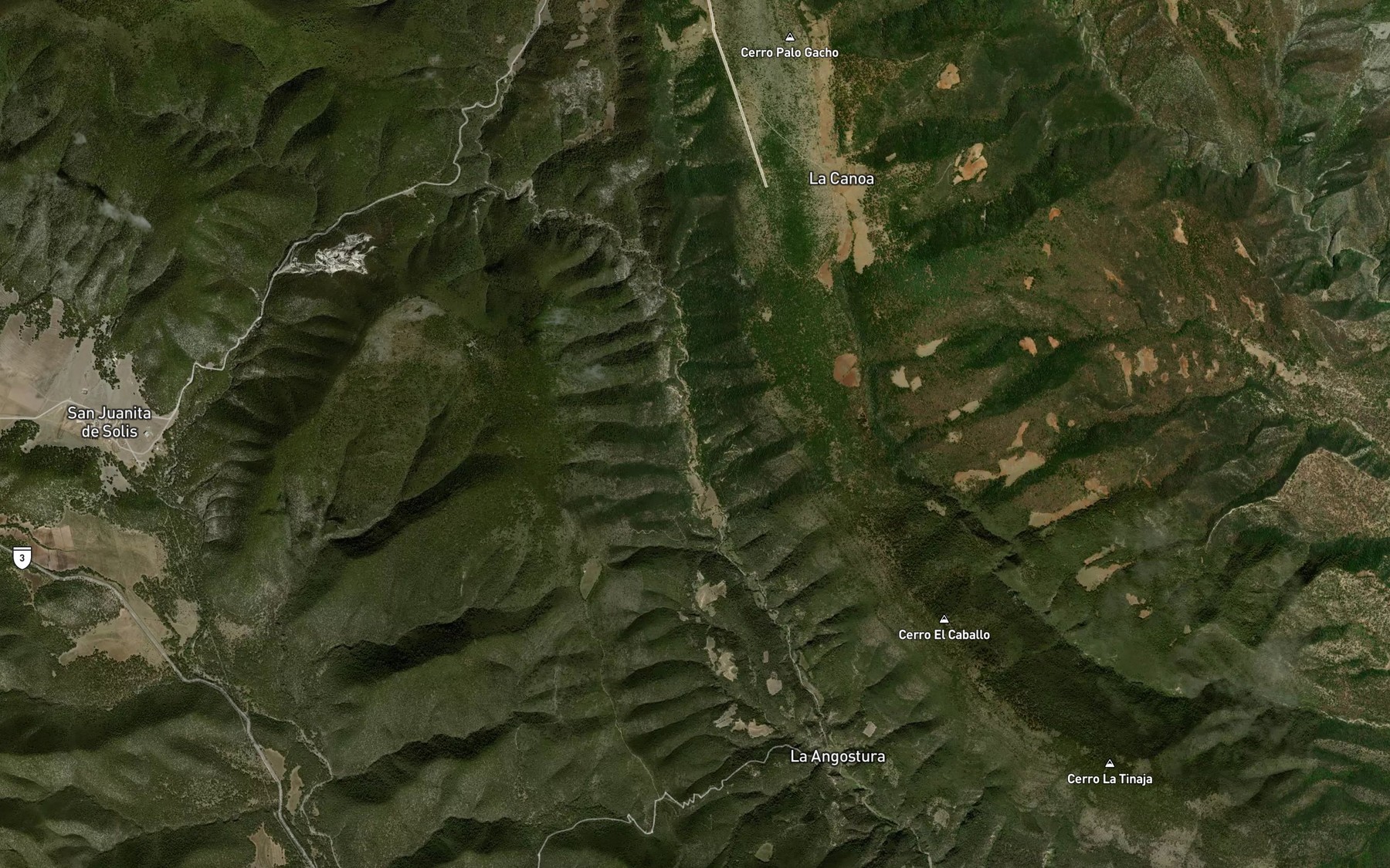 Satellite map of the El Jabali