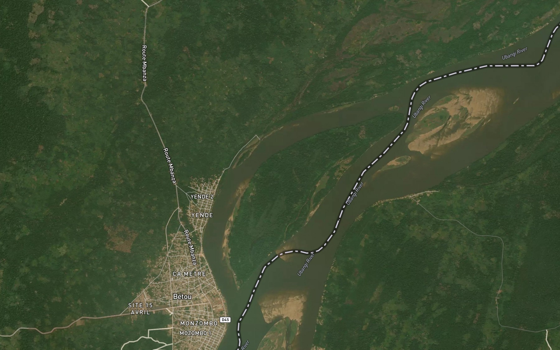 Satellite map of the Mambola