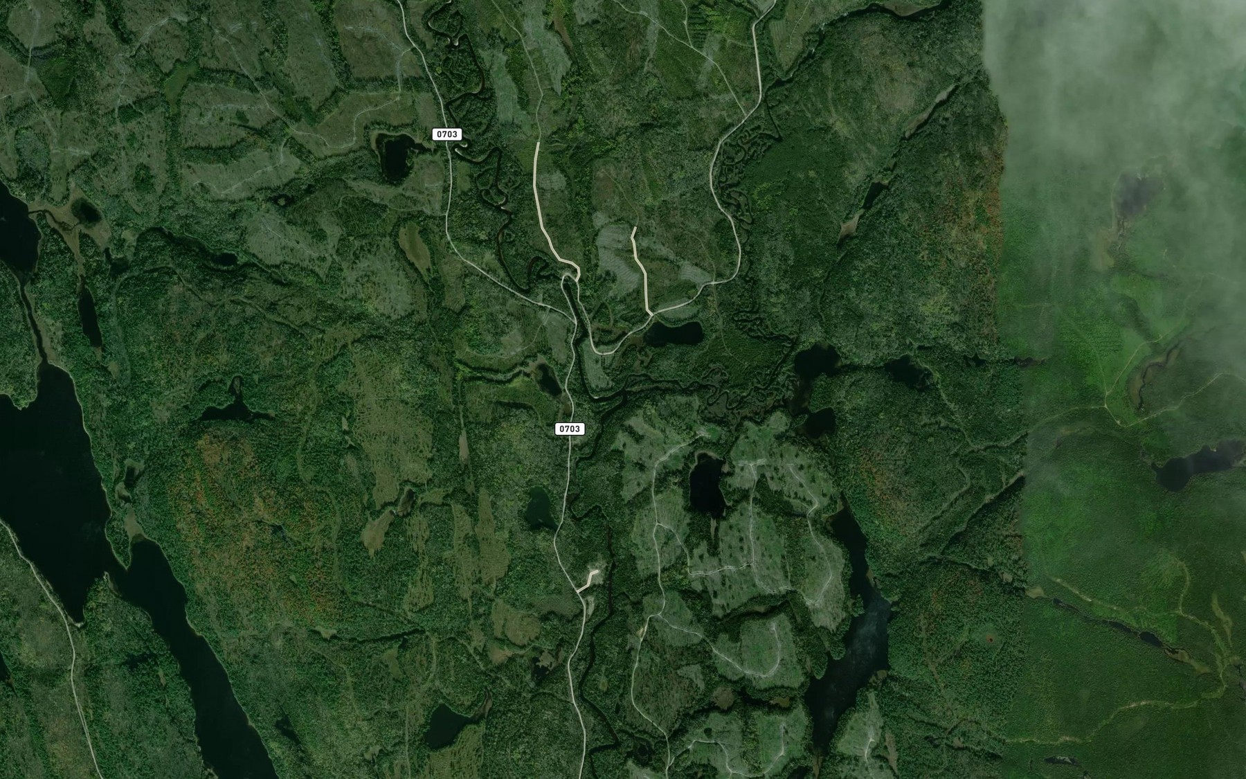 Satellite map of the Ruisseau Ward