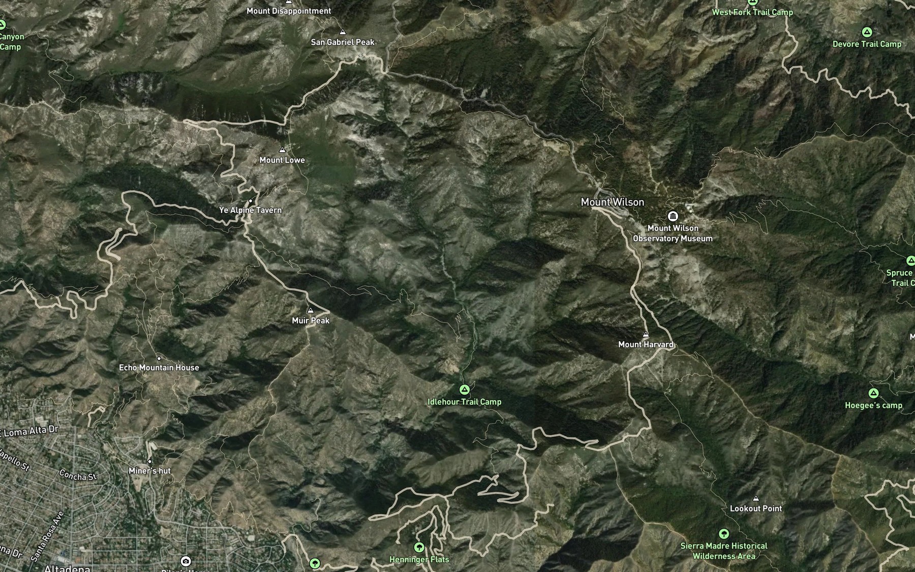 Satellite map of the Deer Park Branch