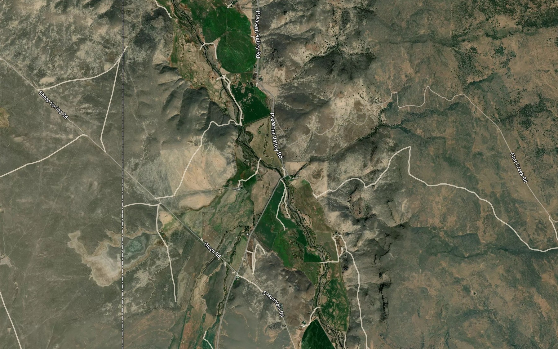 Satellite map of the Lone Tree Creek