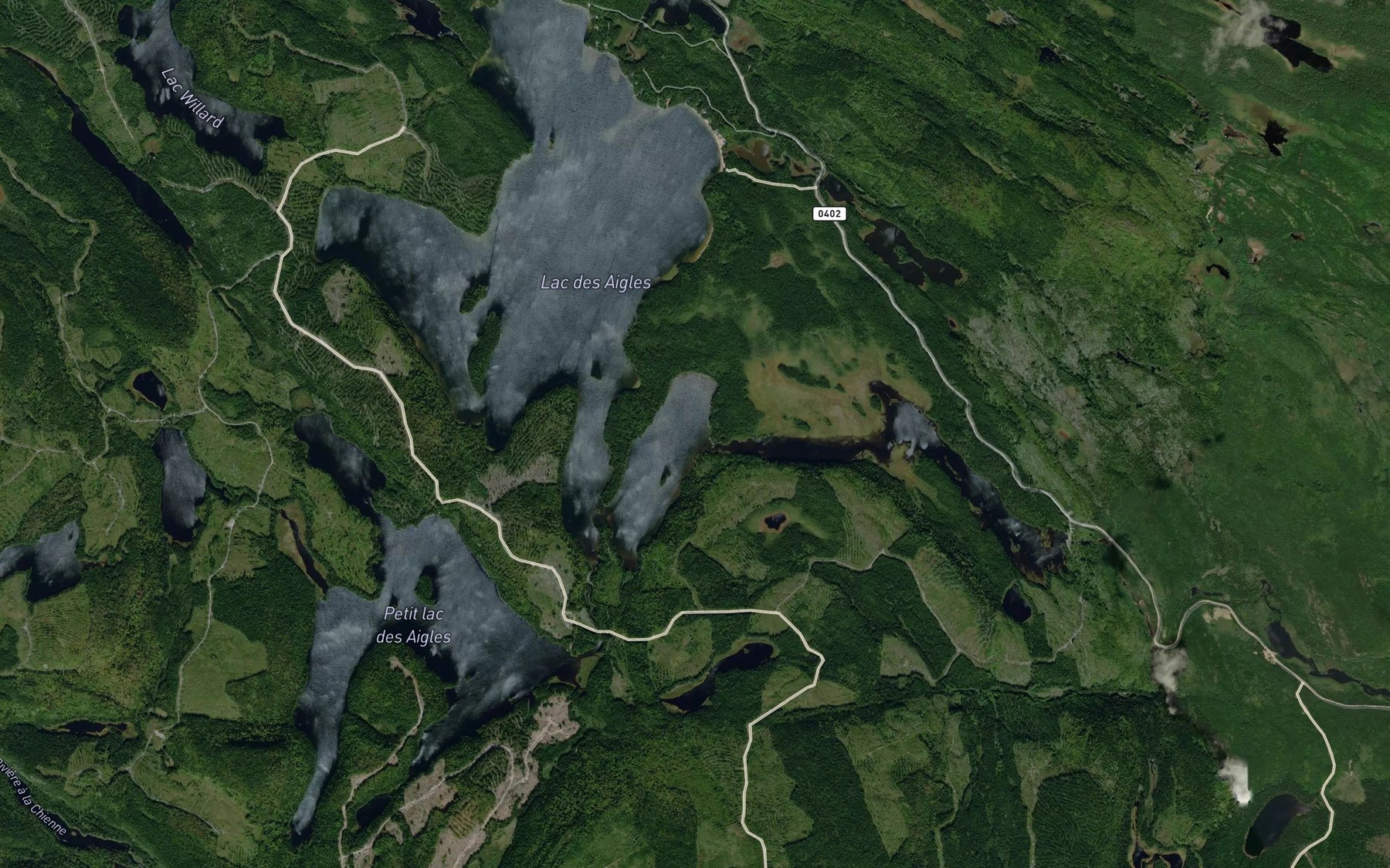 Satellite map of the Lac Mariette