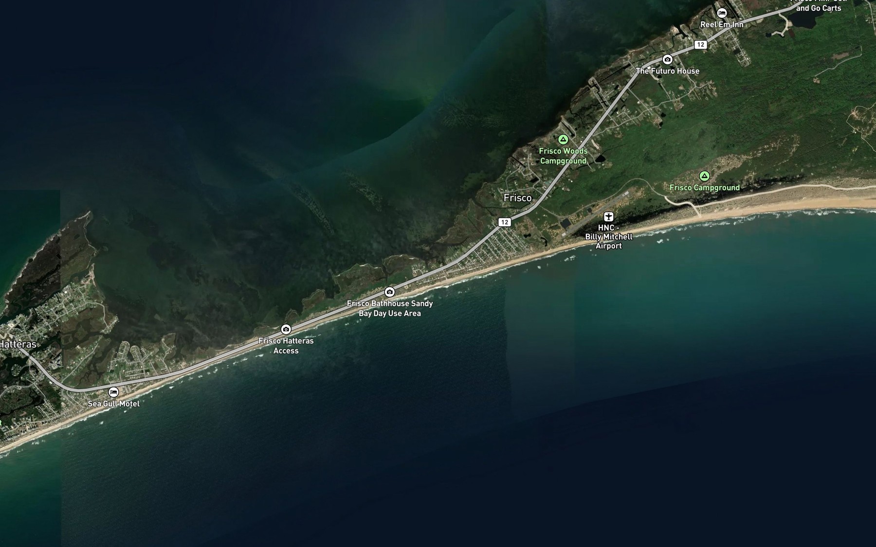 Satellite map of the Isabel Inlet (historical)