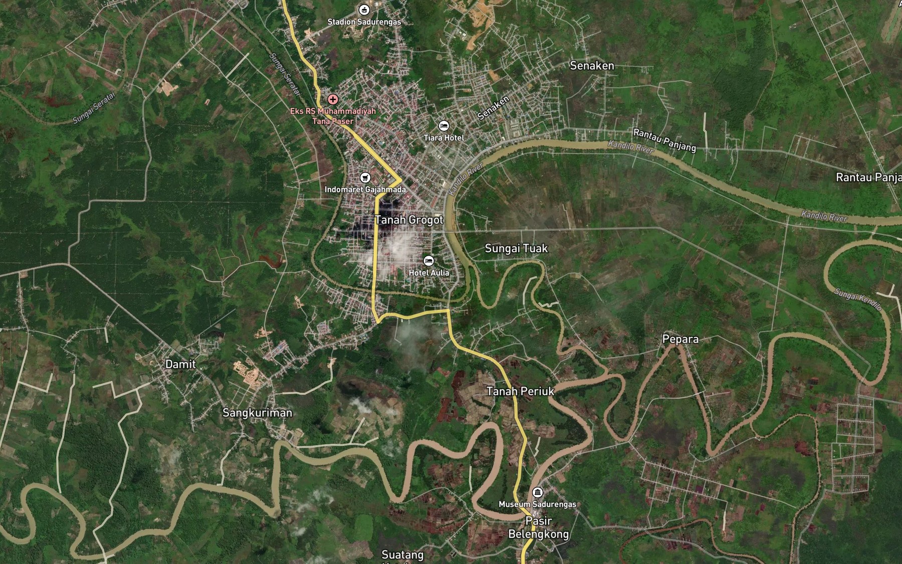 Satellite map of the Sungai Dudang