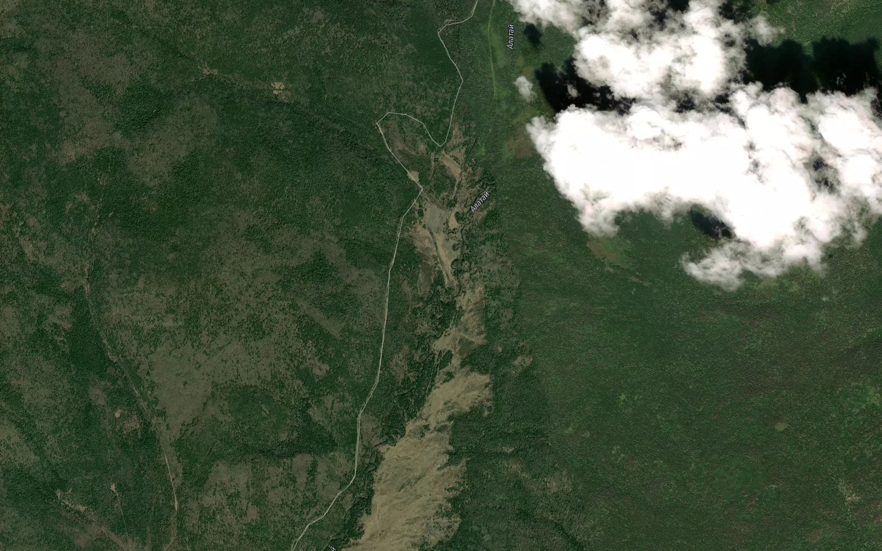 Satellite map of the Malyshkina