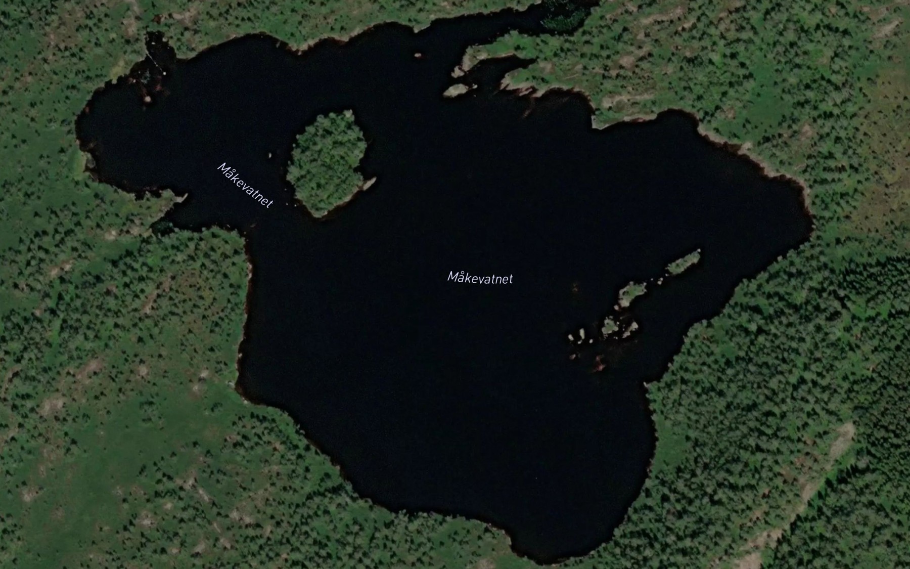Satellite map of the Makevatn