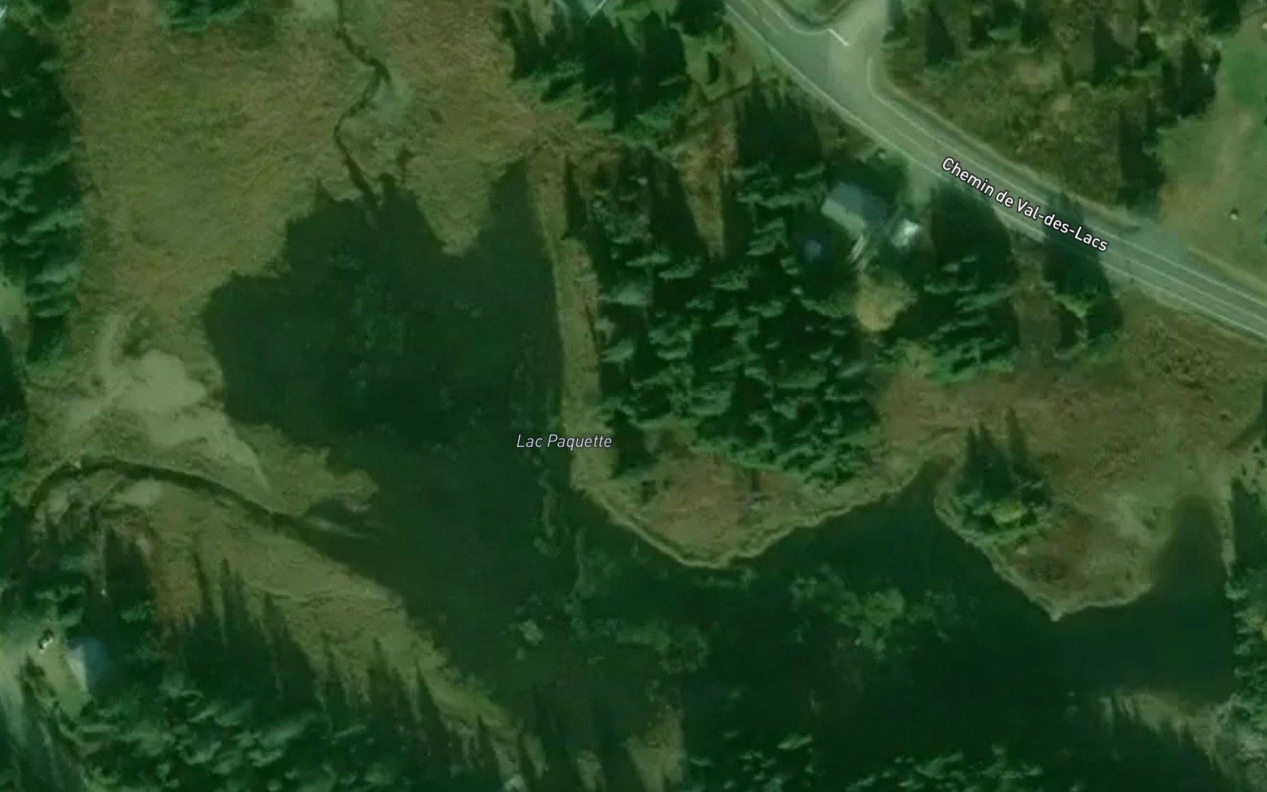 Satellite map of the Lac Paquette