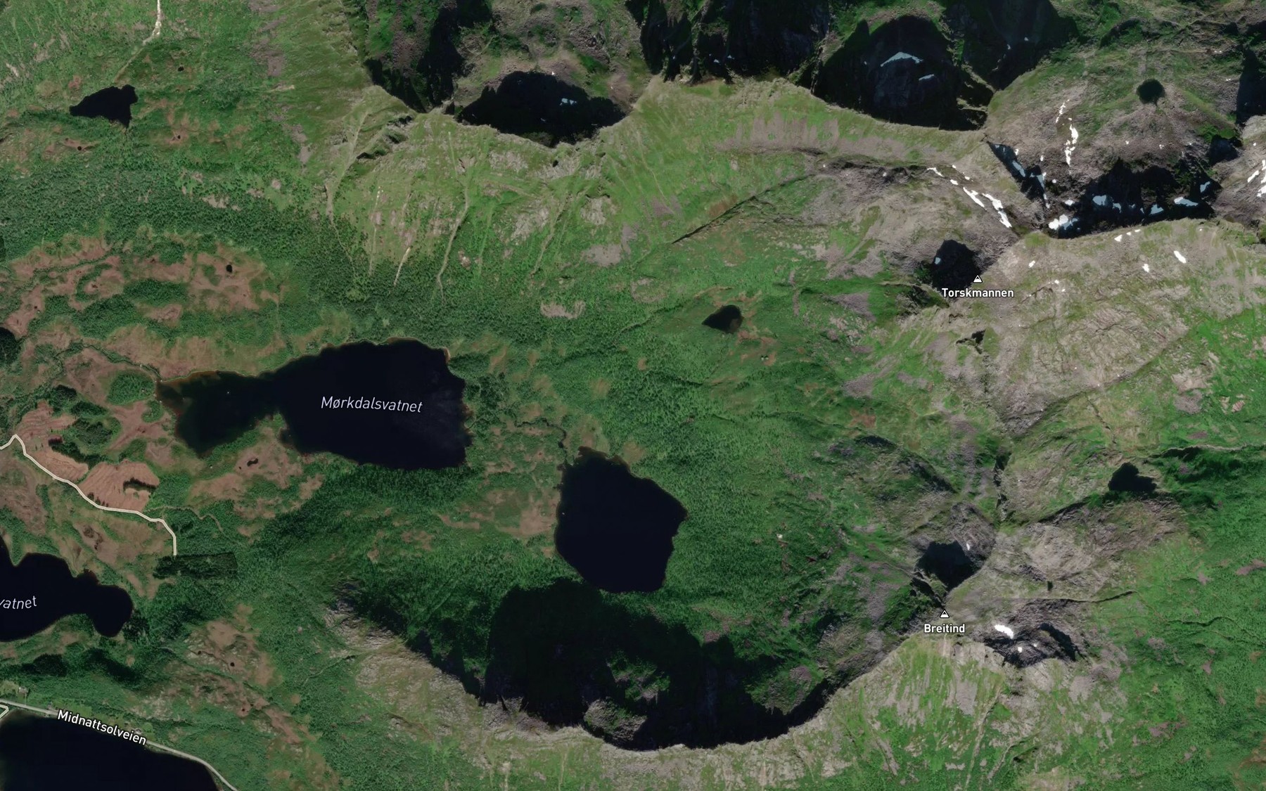 Satellite map of the Annerelva