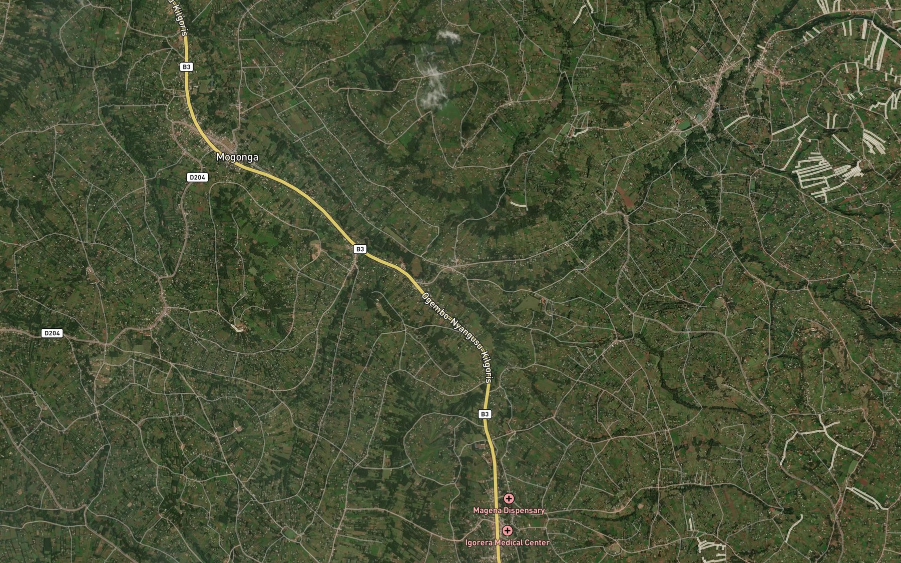 Satellite map of the Mogunga