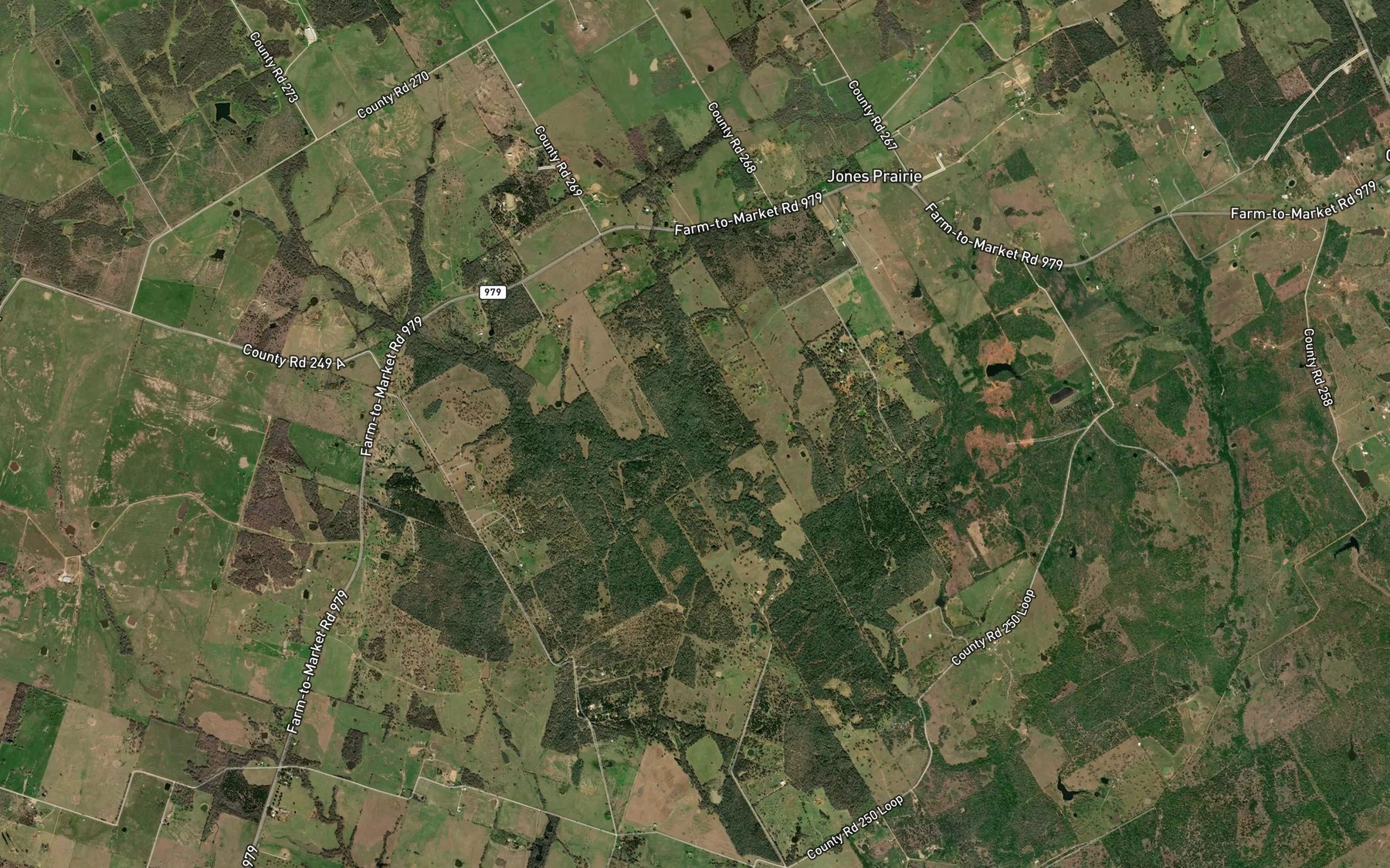 Satellite map of the Jones Creek