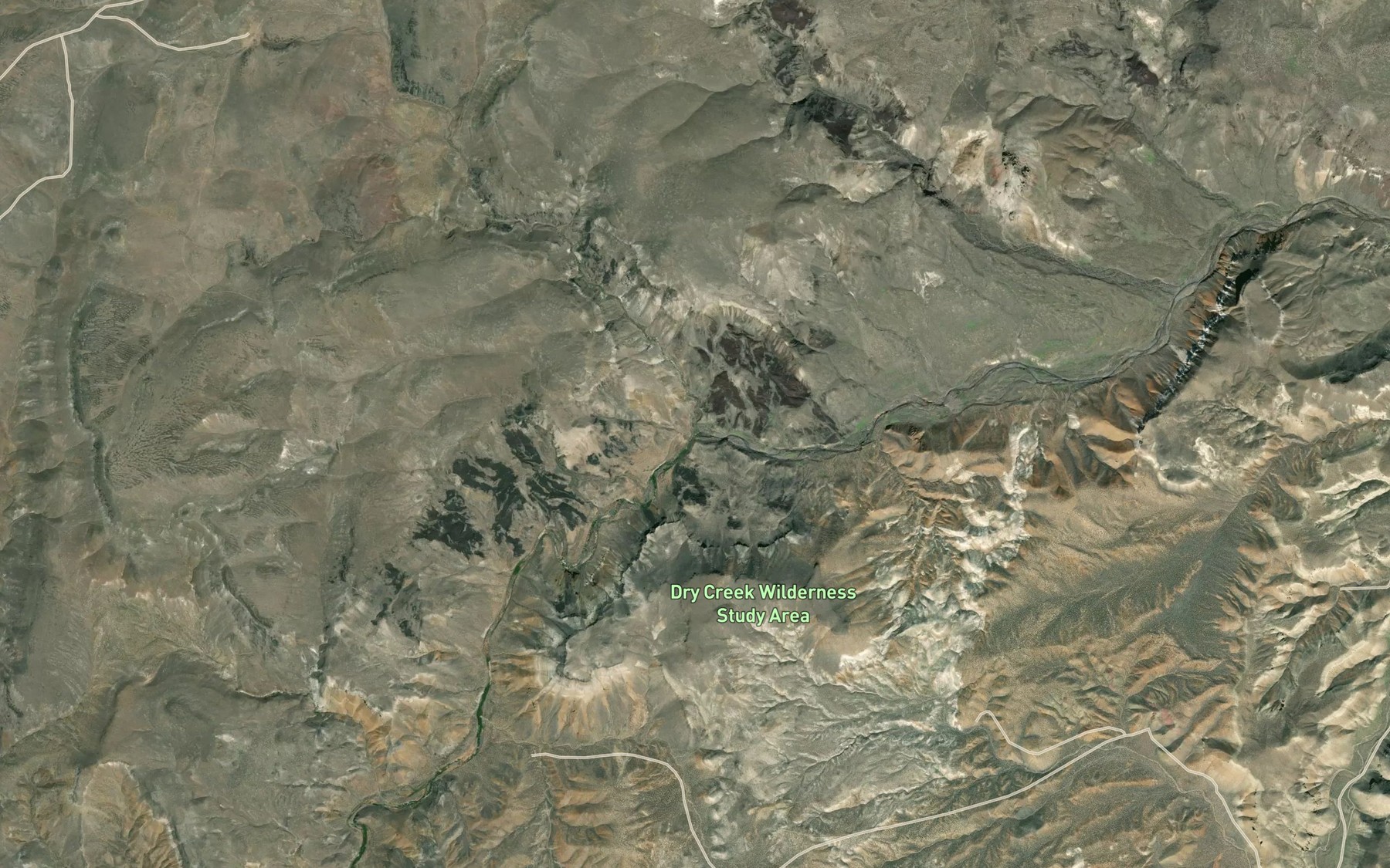 Satellite map of the Sheep Creek
