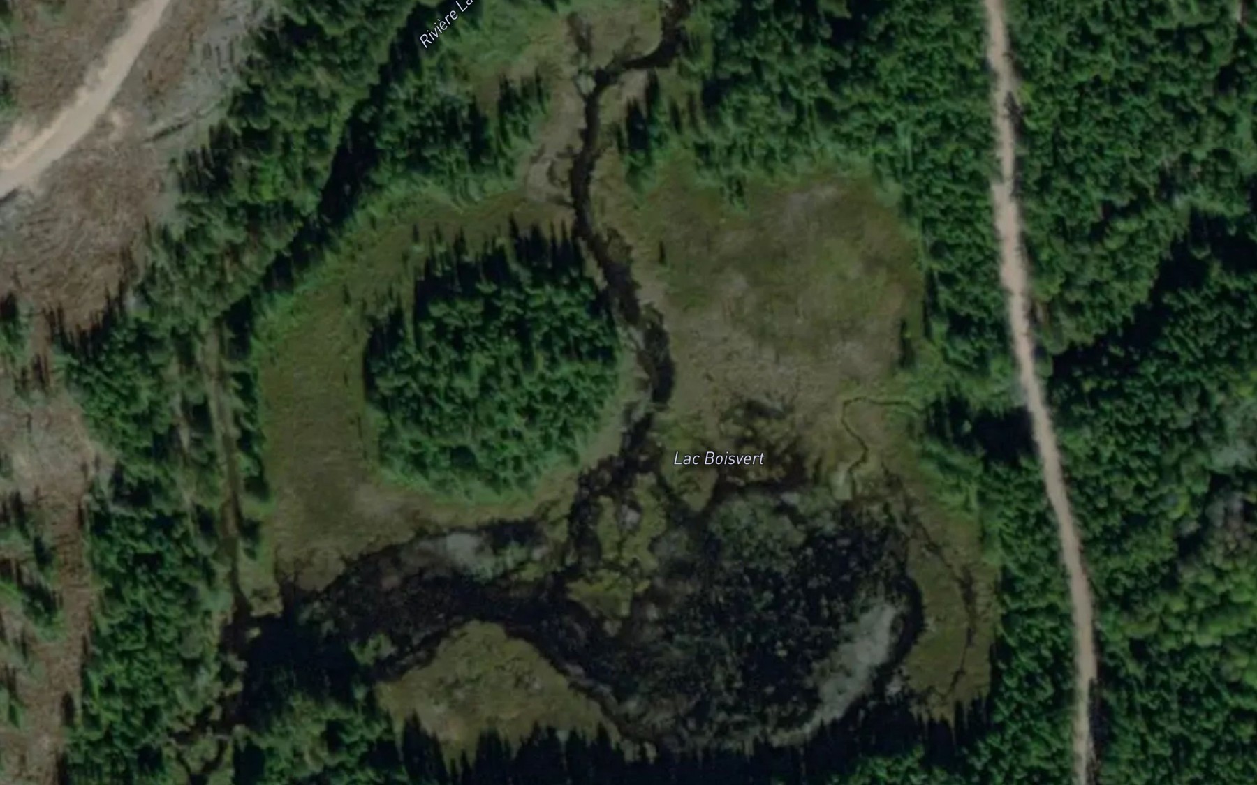 Satellite map of the Lac Tapanie