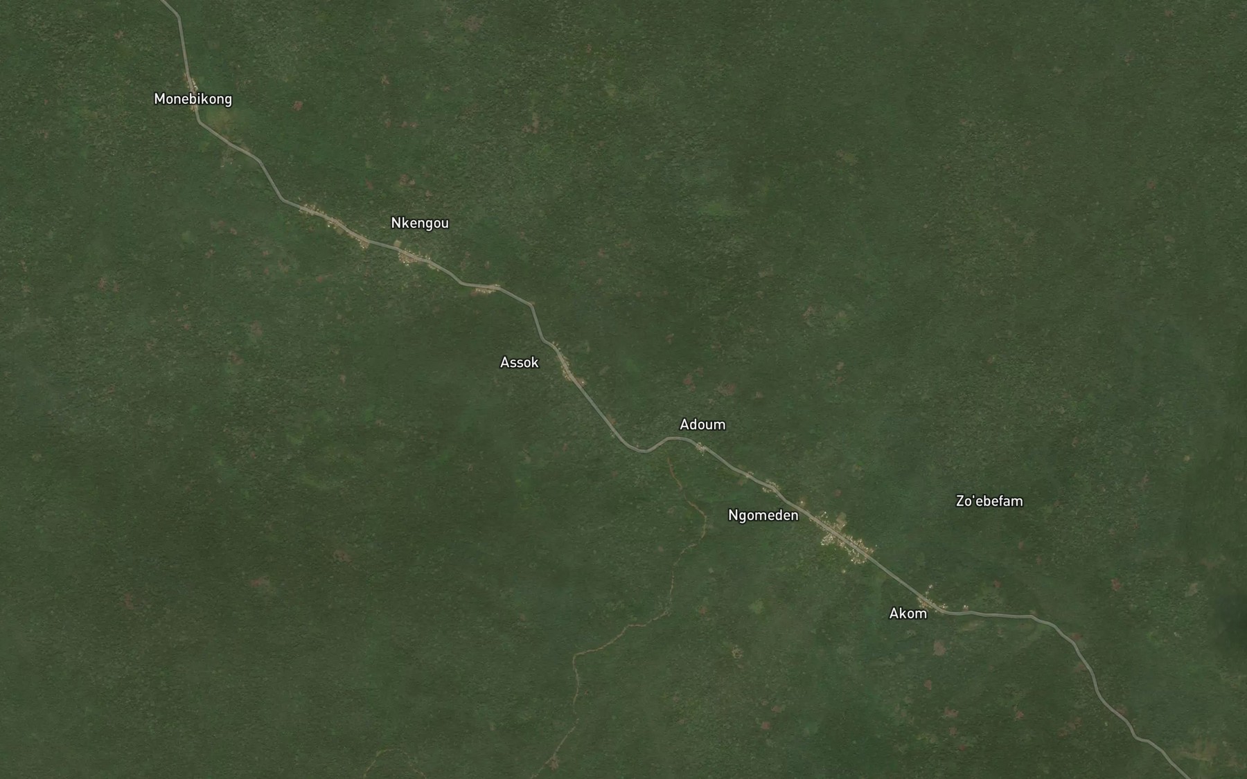 Satellite map of the Kong