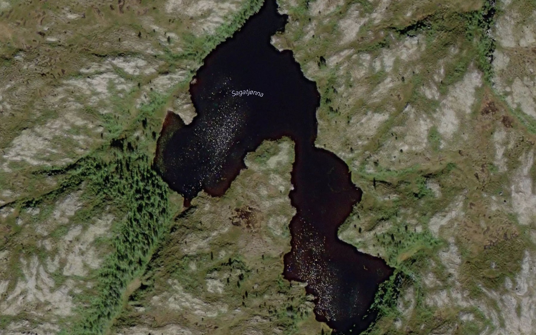 Satellite map of the Sagatjorna