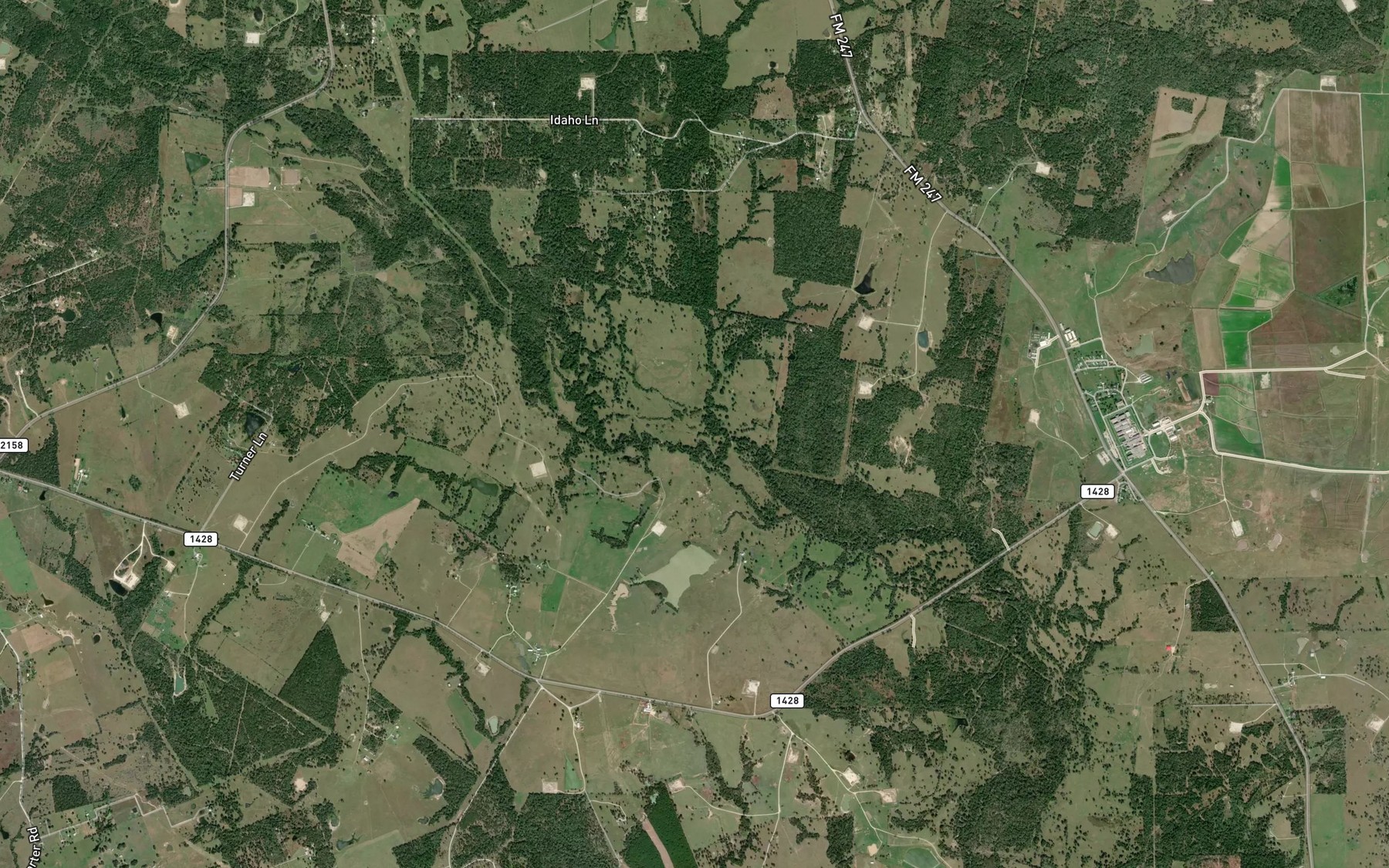 Satellite map of the Pine Branch