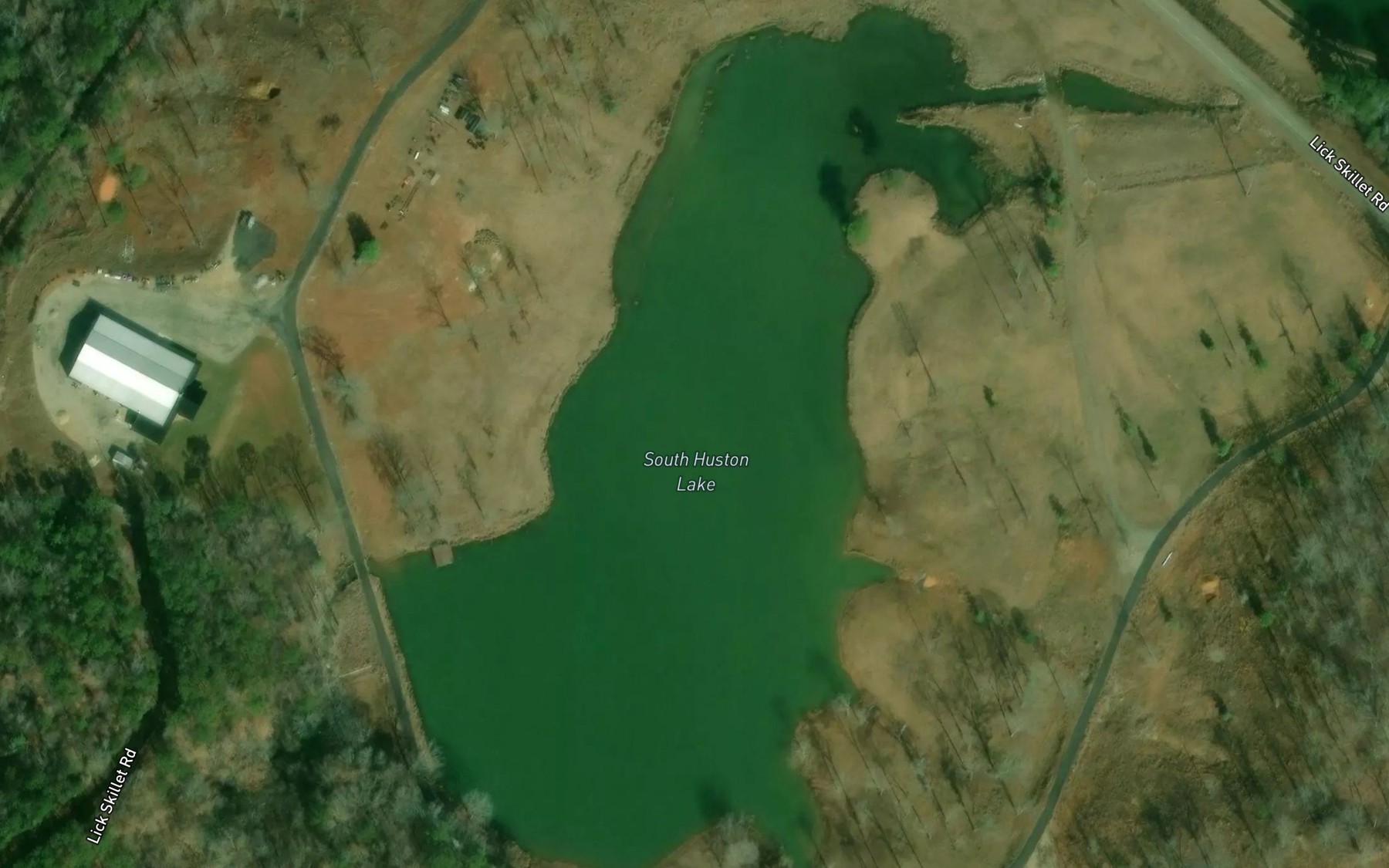 Satellite map of the South Huston Lake