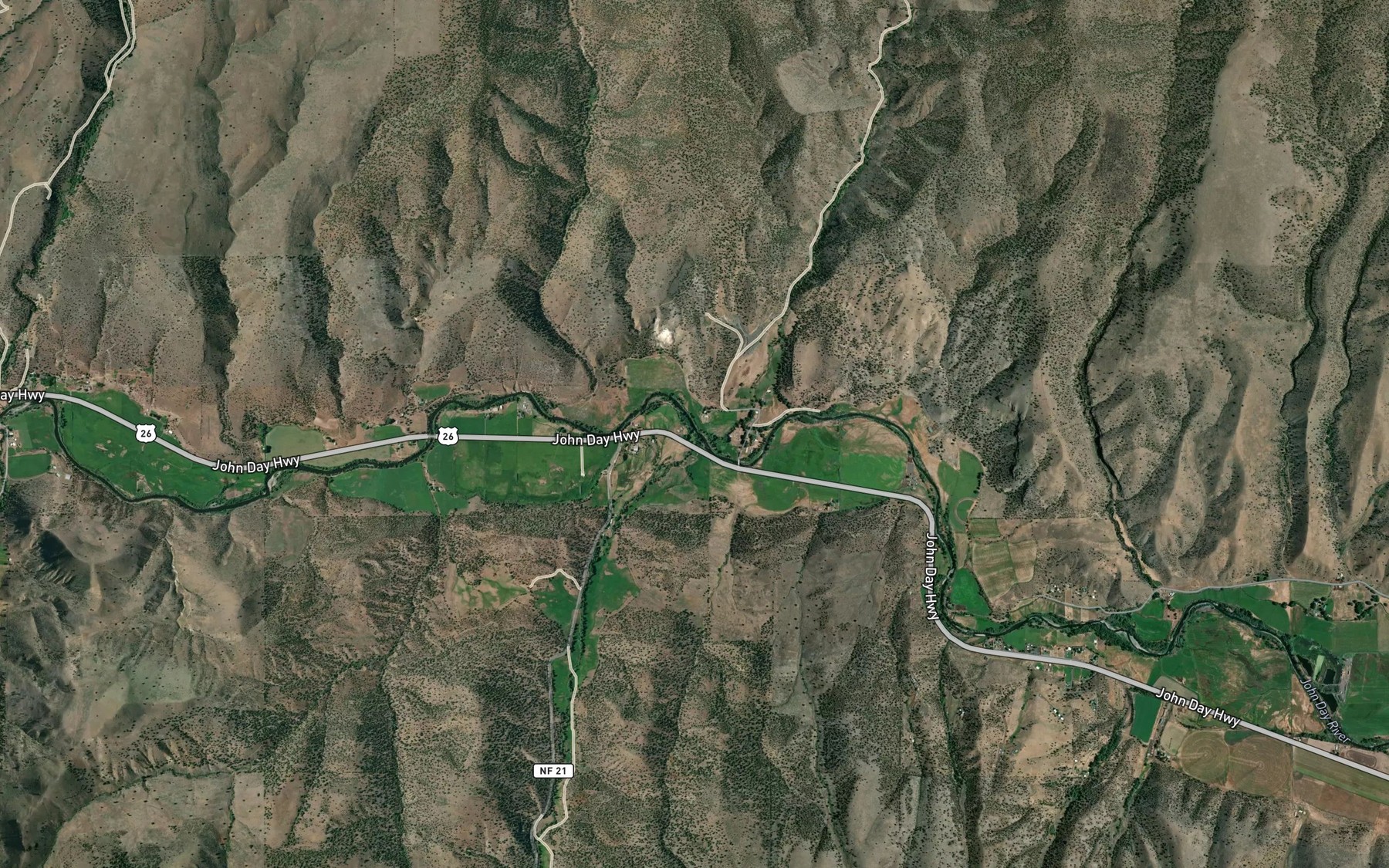 Satellite map of the Belshaw Creek