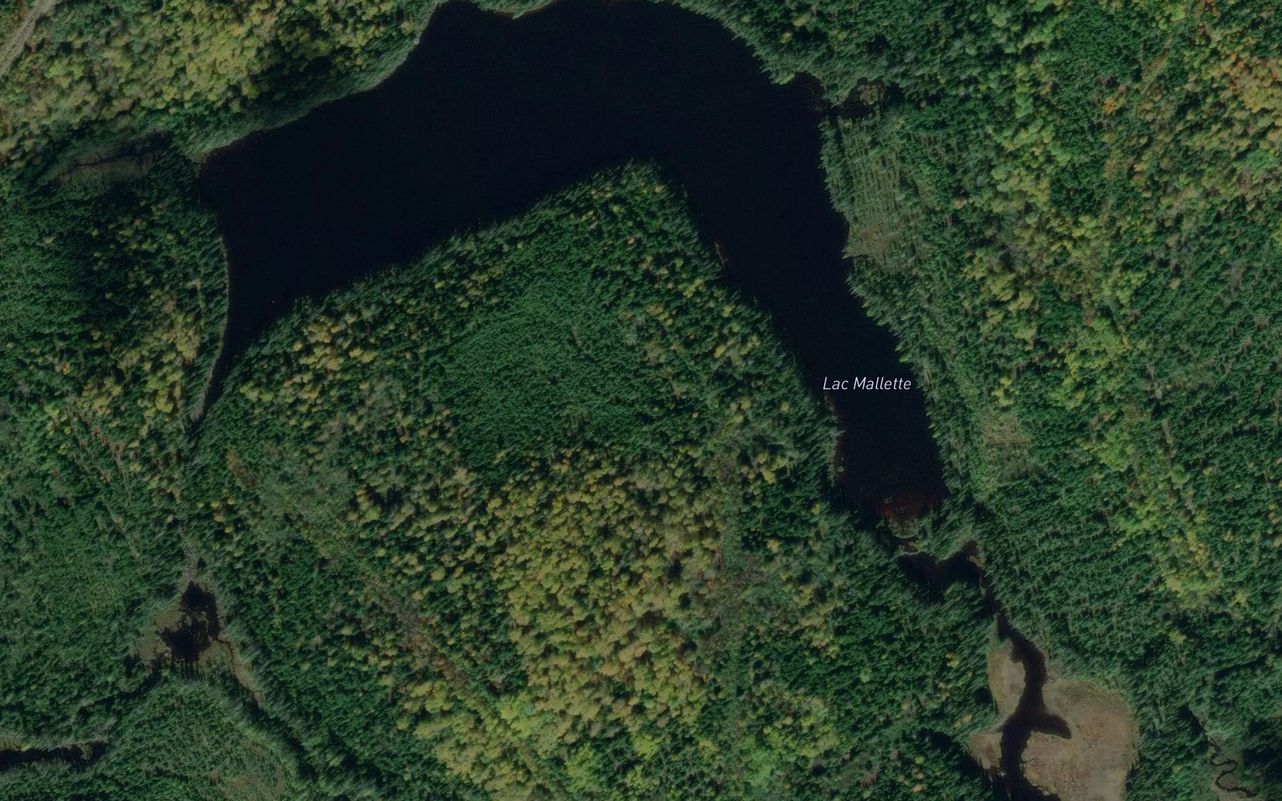 Satellite map of the Lac Mallette