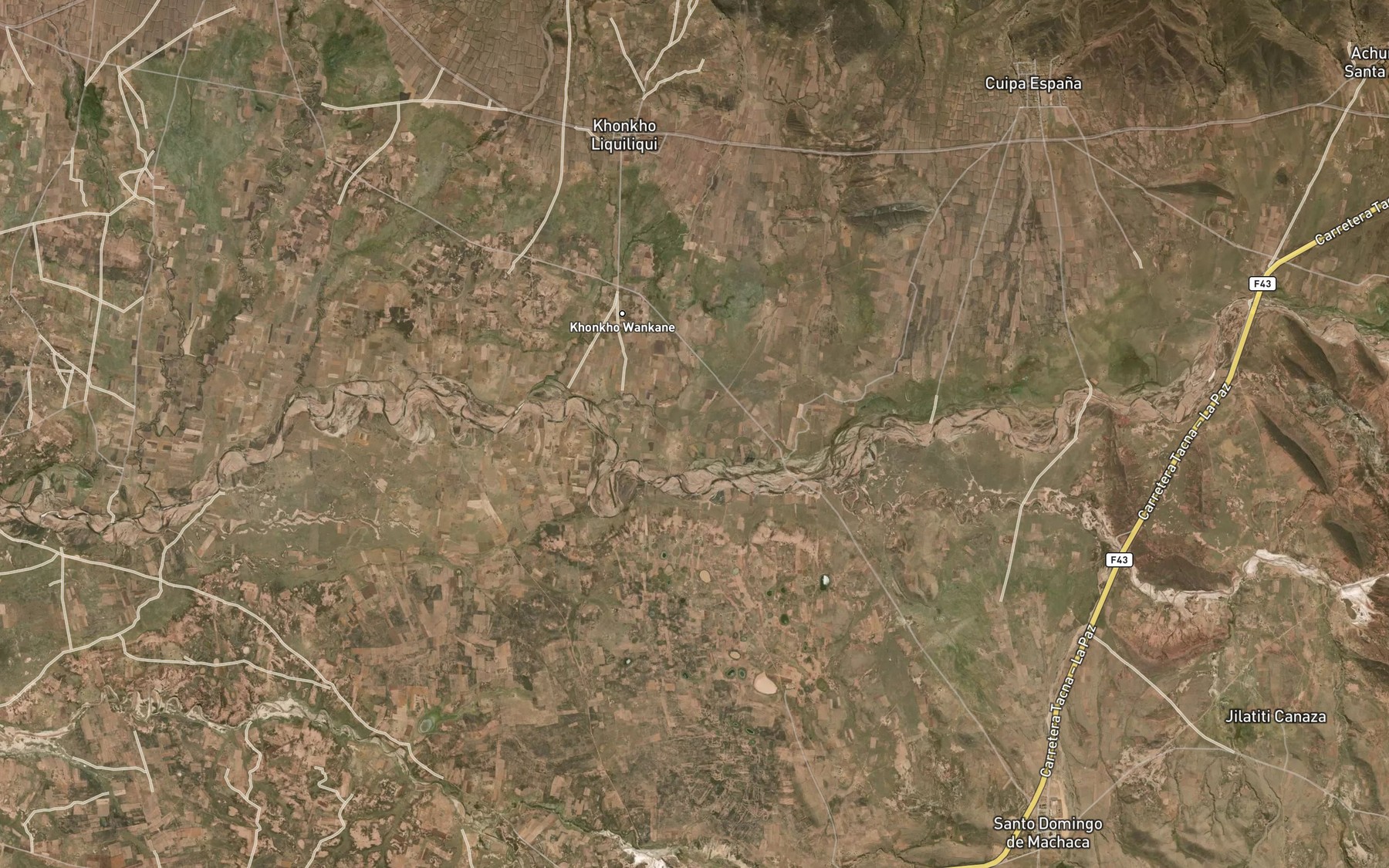 Satellite map of the Rio Grande