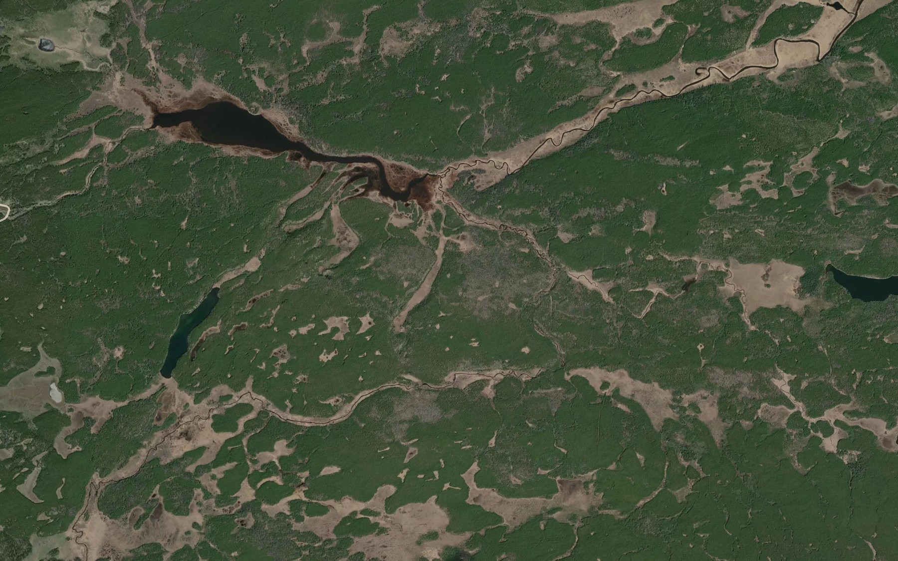 Satellite map of the Ulgako Creek