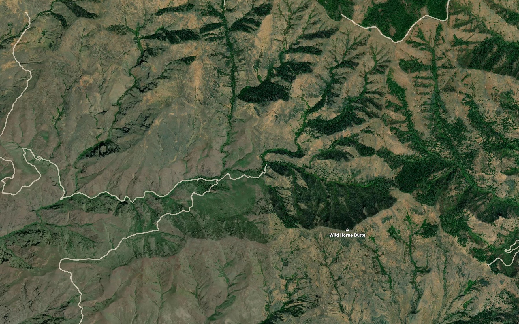 Satellite map of the Cottonwood Creek