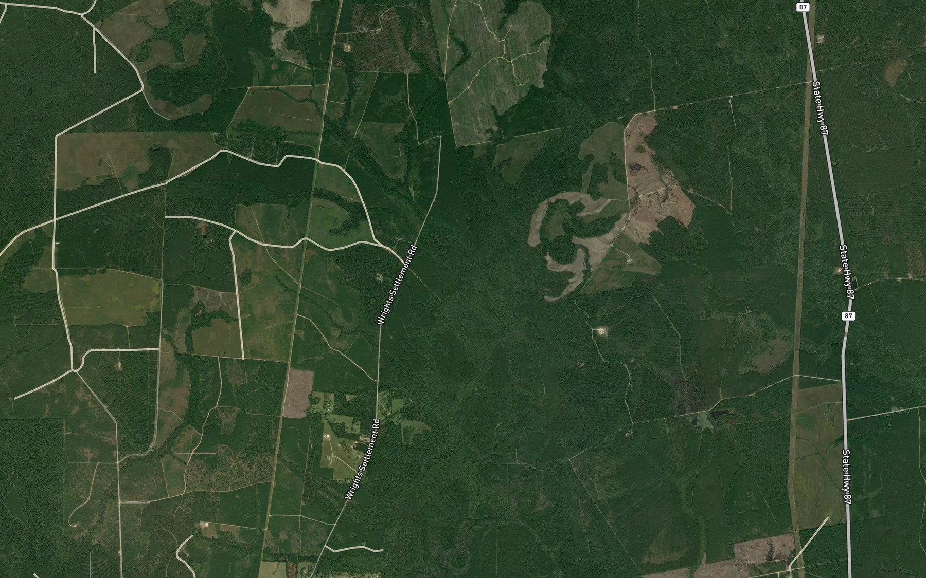 Satellite map of the Double Branch