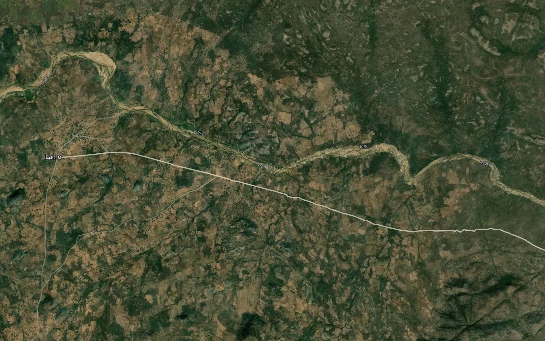 Satellite map of the River Gulbayan
