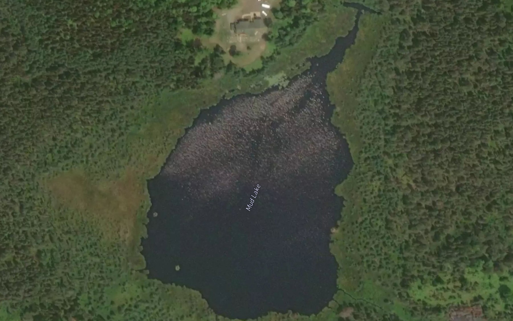 Satellite map of the Mud Lake