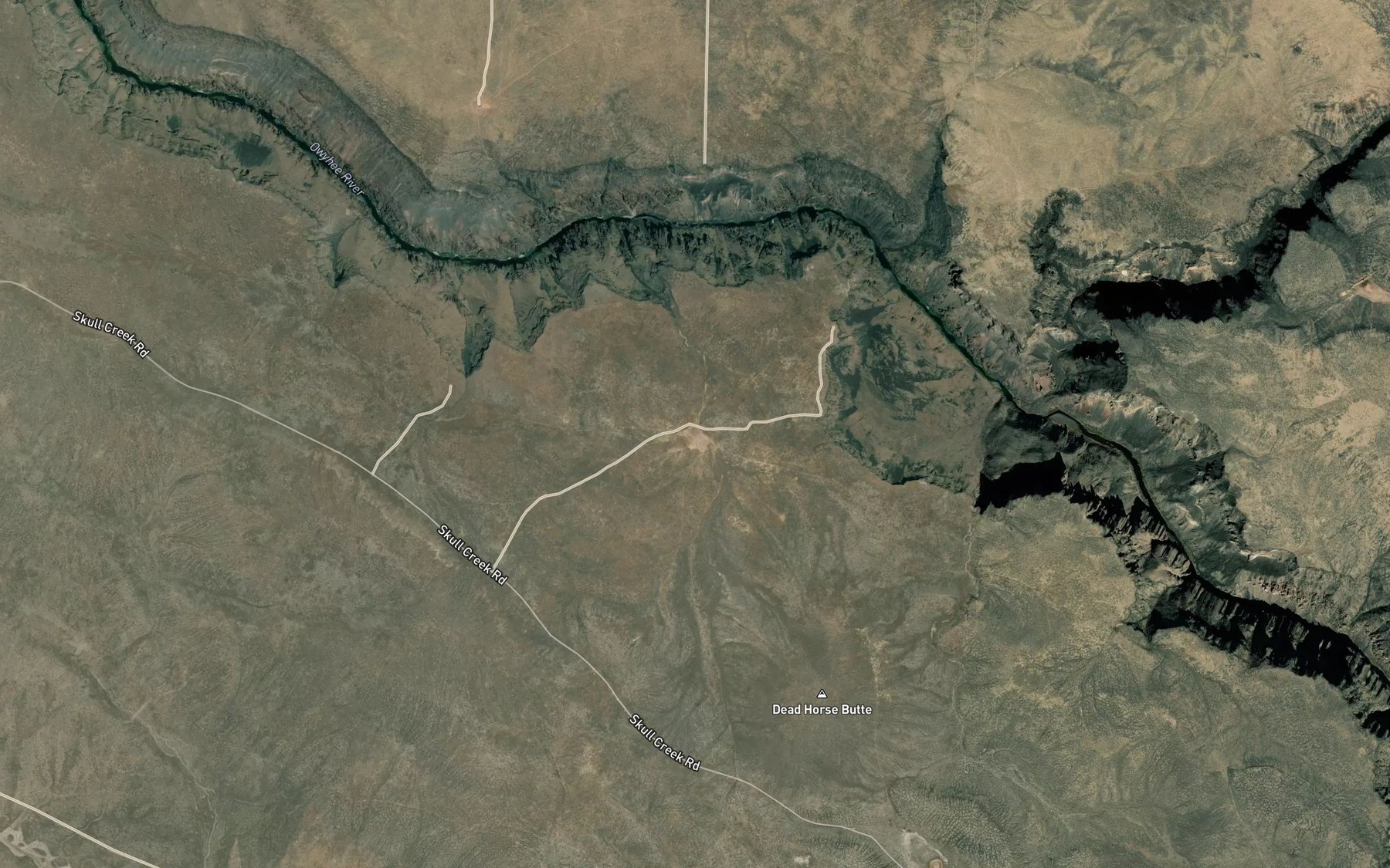 Satellite map of the Rim Reservoir