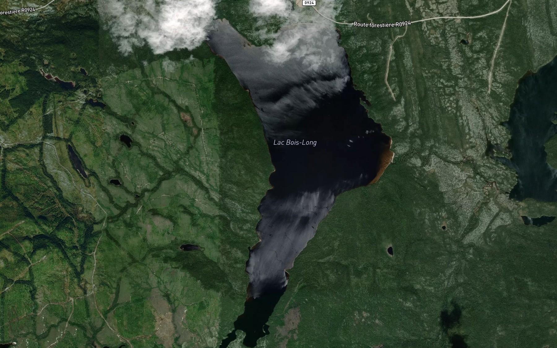 Satellite map of the Lac du Bois Long