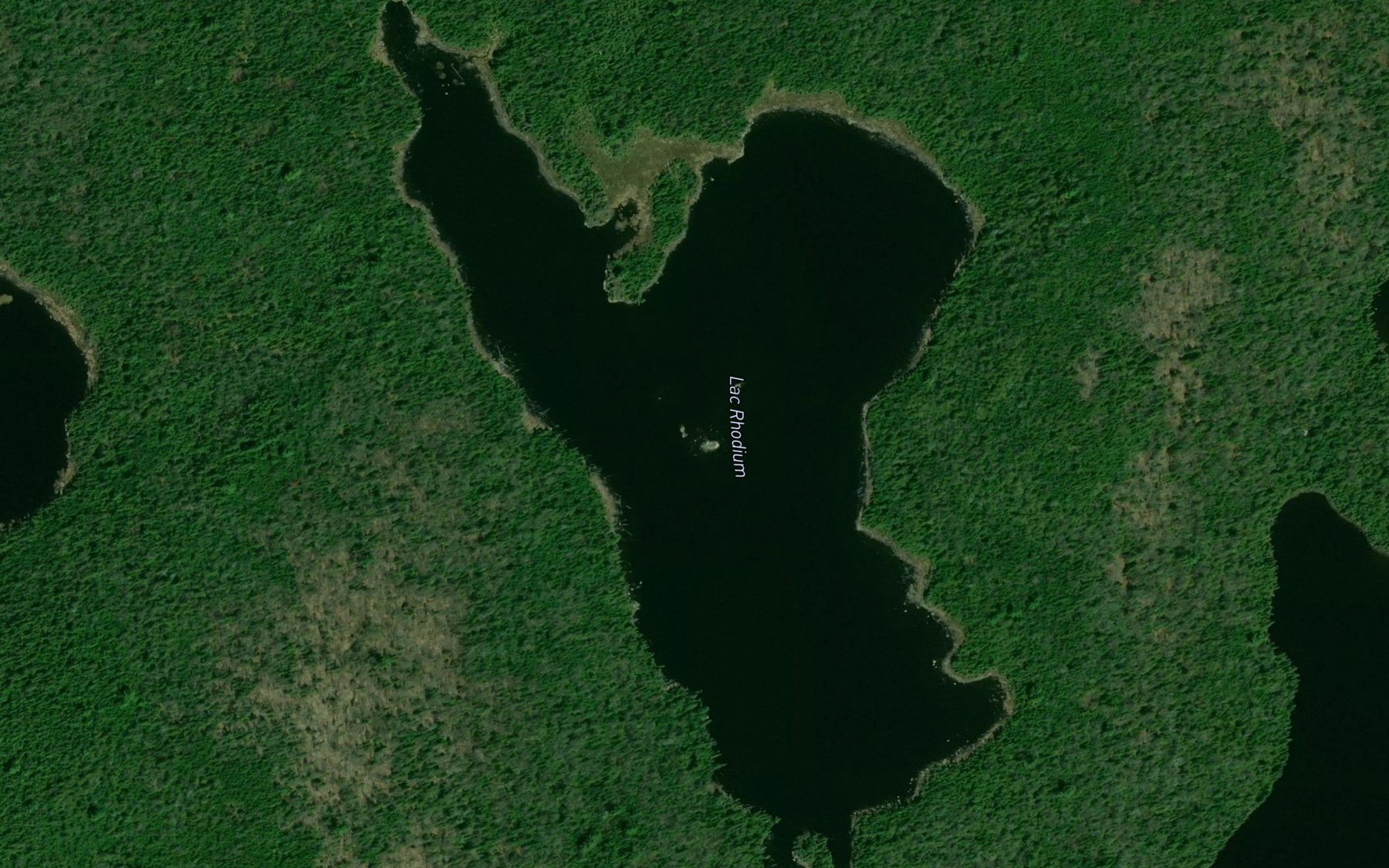 Satellite map of the Lac Rhodium