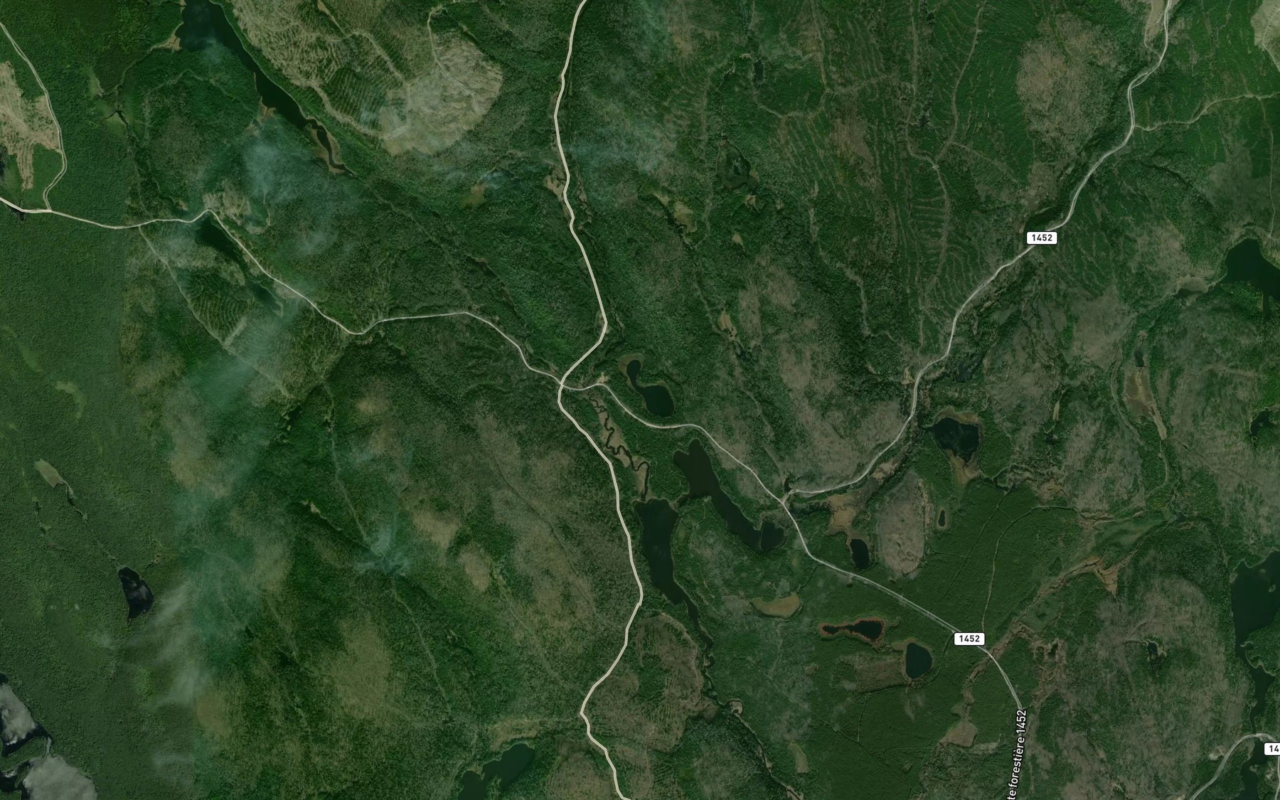 Satellite map of the Lac George